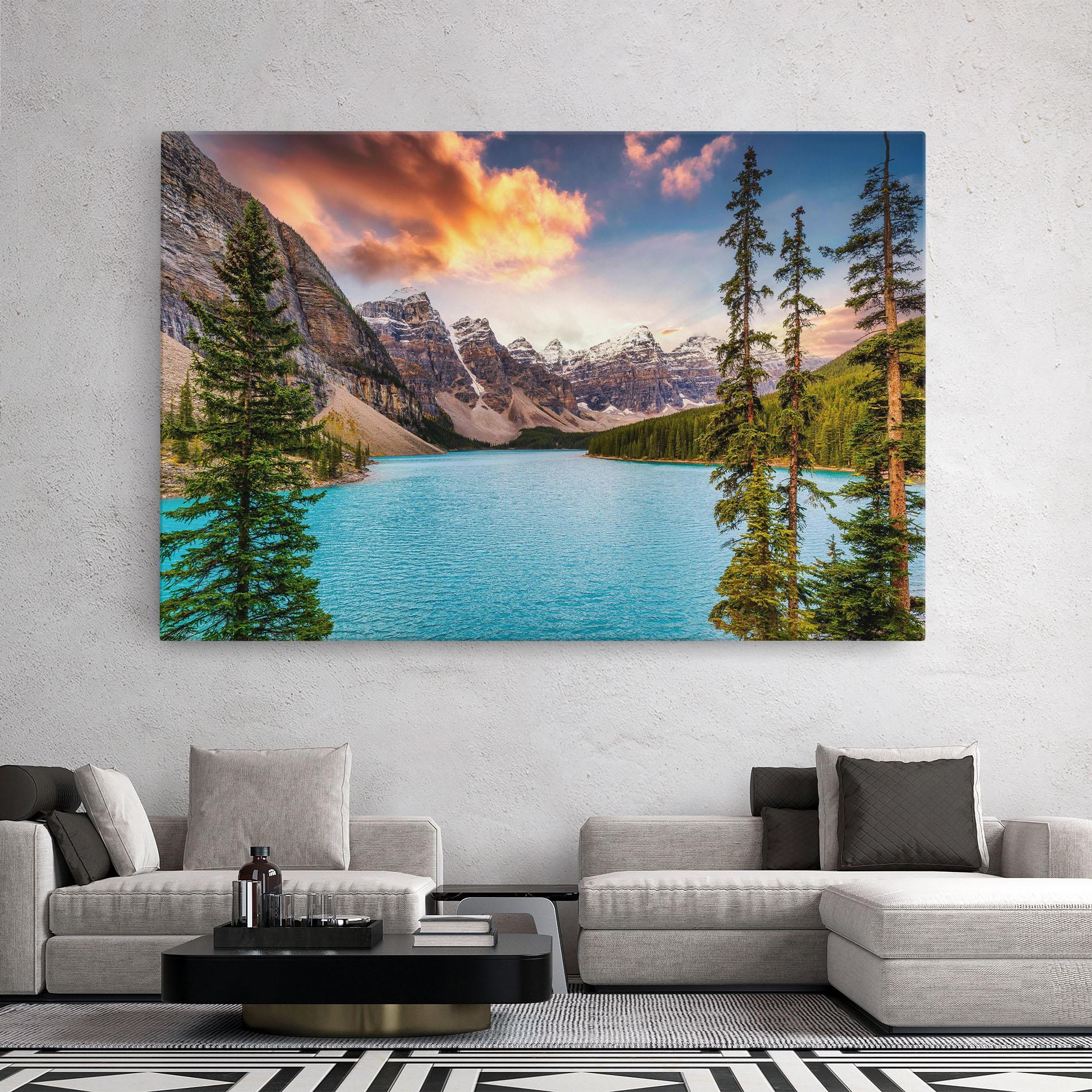 Leinwandbild Blue Magic Lake mockup 2