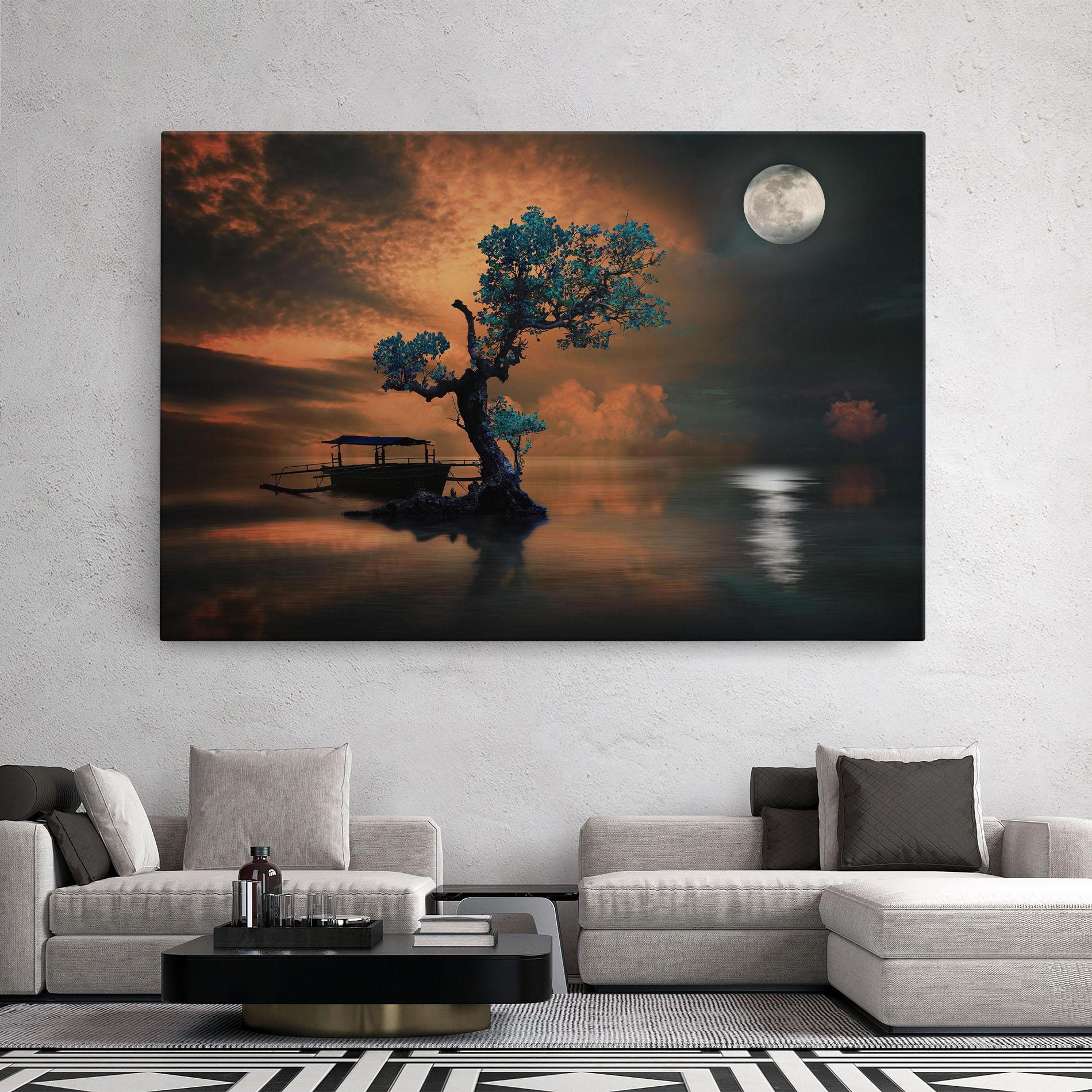 Leinwandbild Blue Tree mockup 2