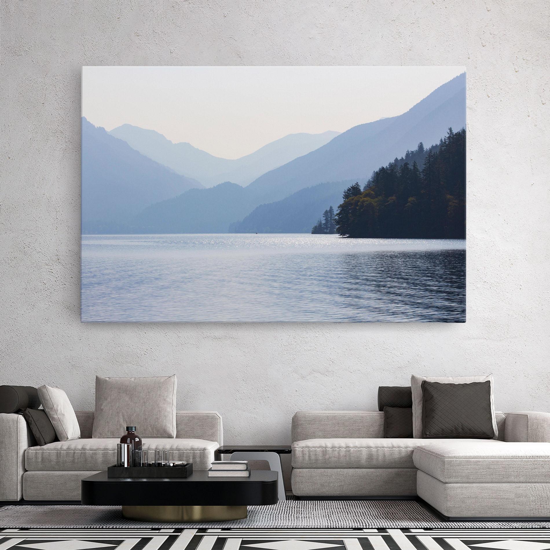Leinwandbild Grey Lake View mockup 2