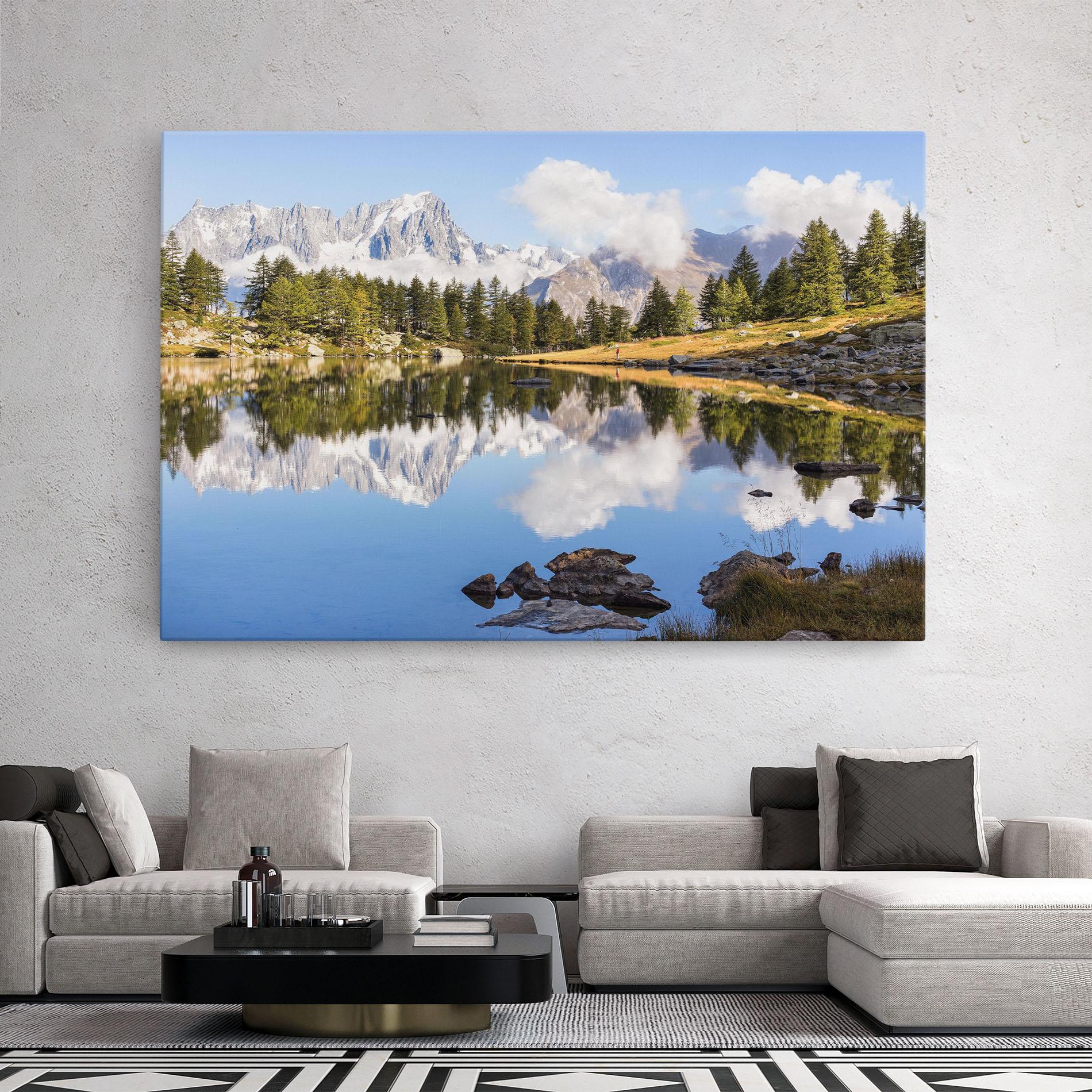 Leinwandbild Mountain Reflection mockup 2