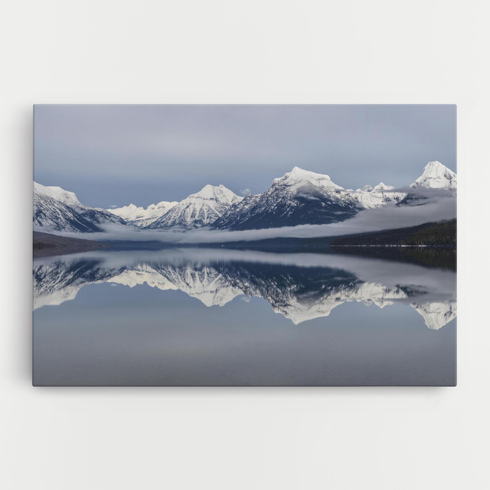 Leinwandbild Beautiful Snowy Mountain mockup 0