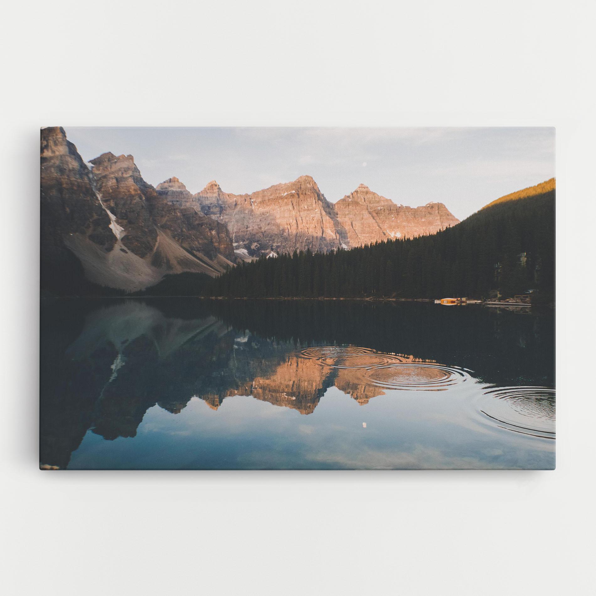 Leinwandbild Brown Mountain Lake mockup 0