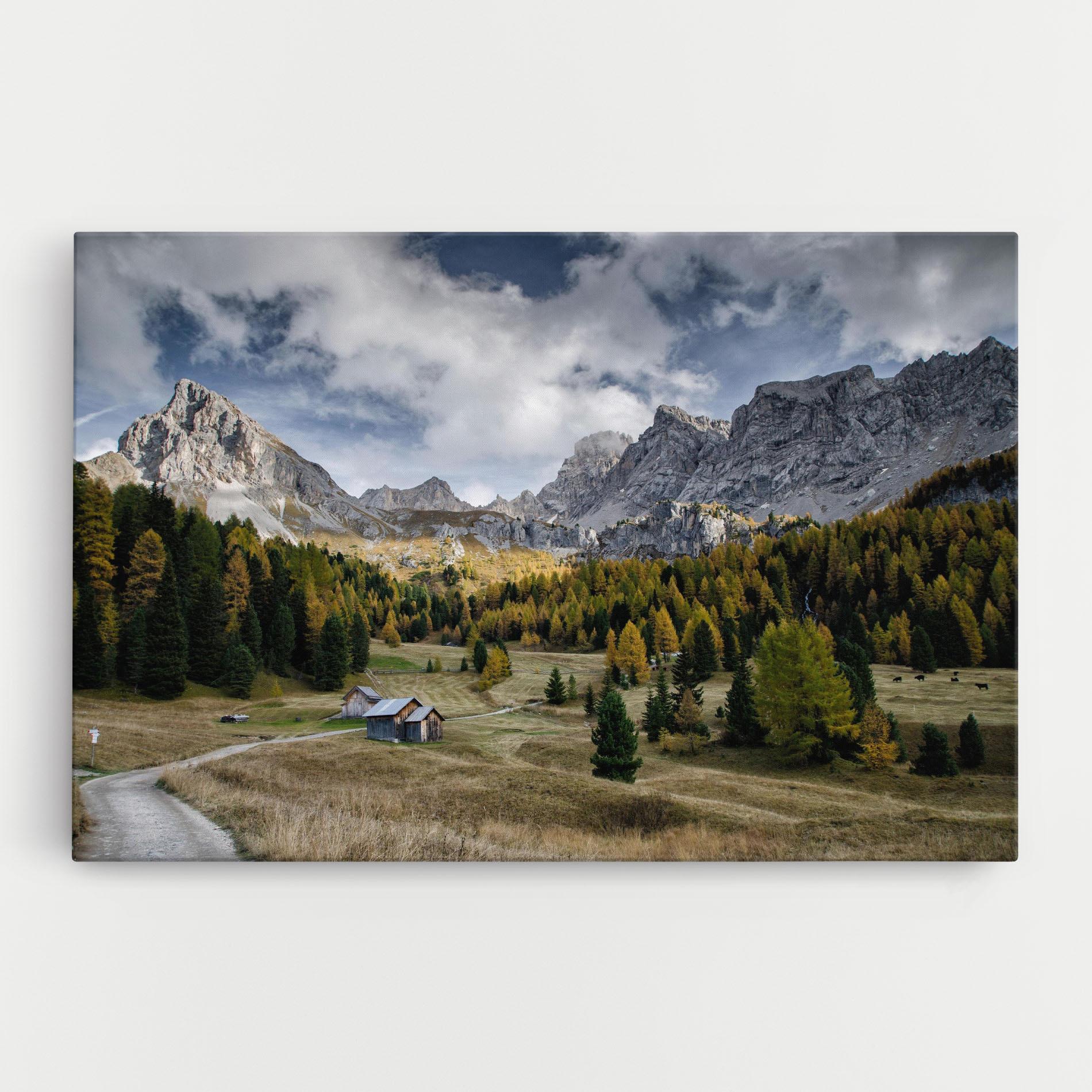 Leinwandbild Cloudy Mountains View mockup 0