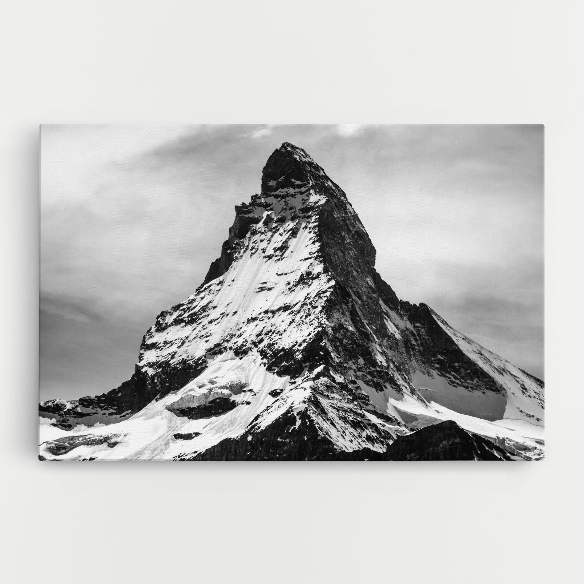 Leinwandbild Snowy Black Mountain mockup 0