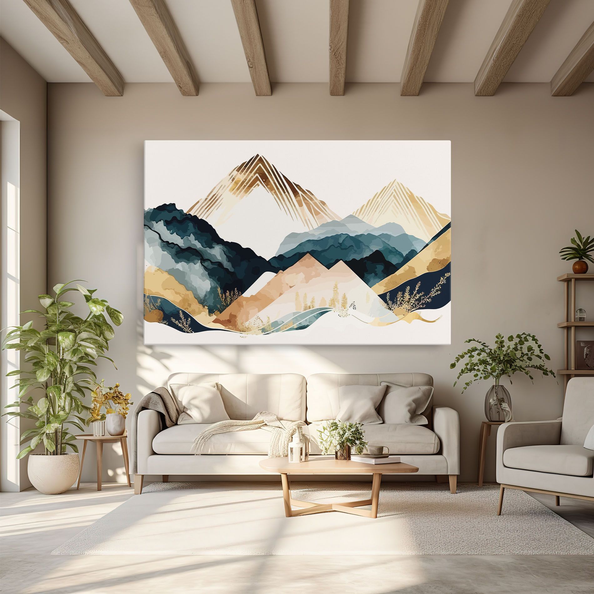 Gold Green Mountain mockup 6