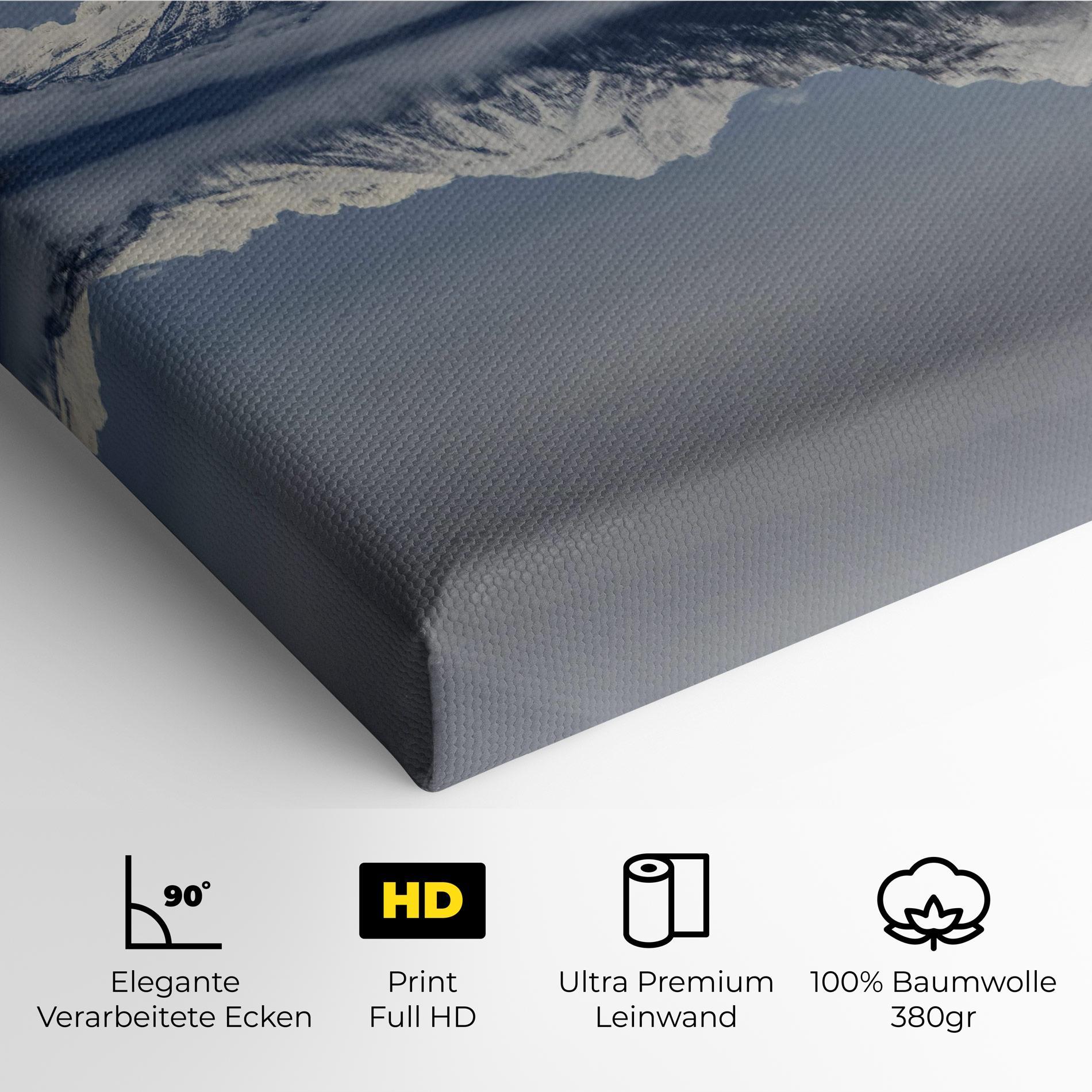 Leinwandbild Beautiful Snowy Mountain mockup 4