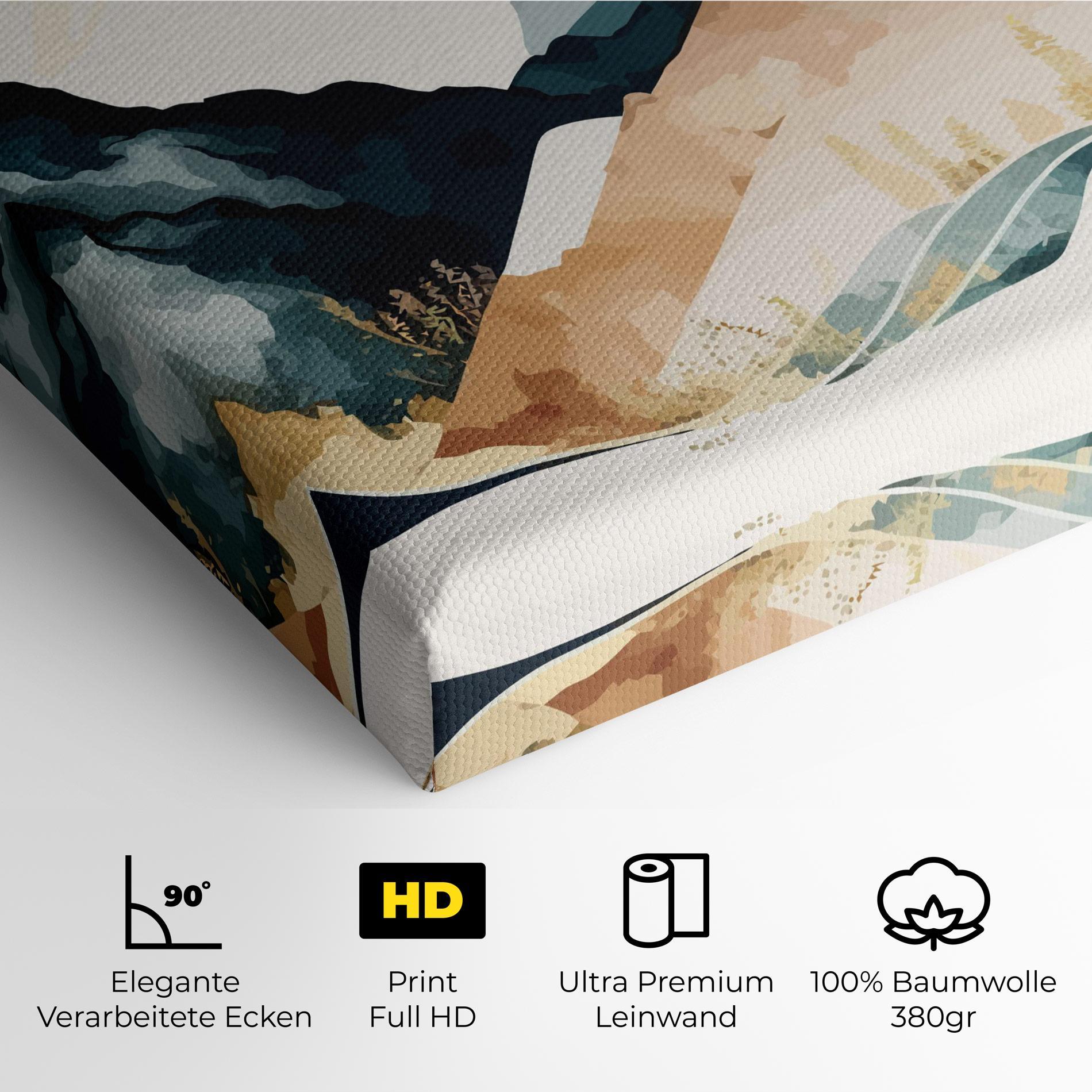 Leinwandbild Gold Green Mountain mockup 4