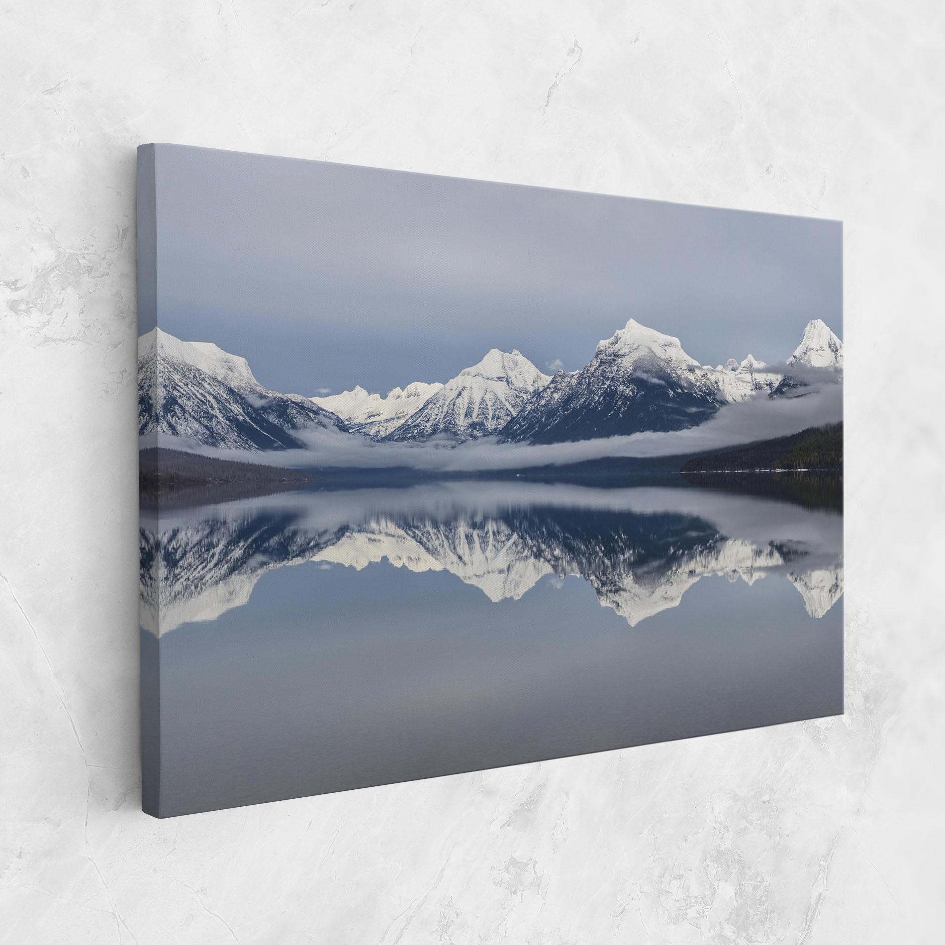 Leinwandbild Beautiful Snowy Mountain mockup 1