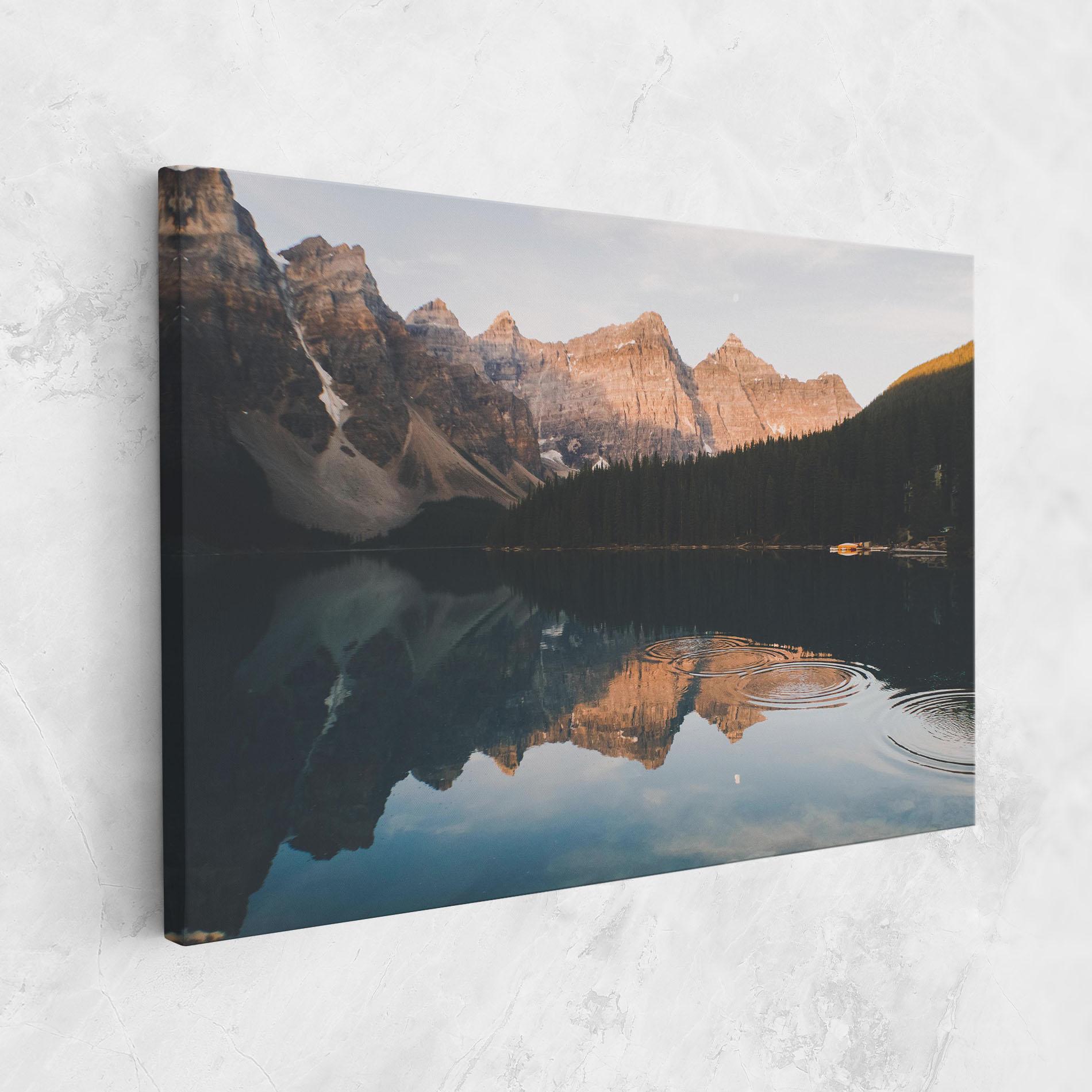 Leinwandbild Brown Mountain Lake mockup 1
