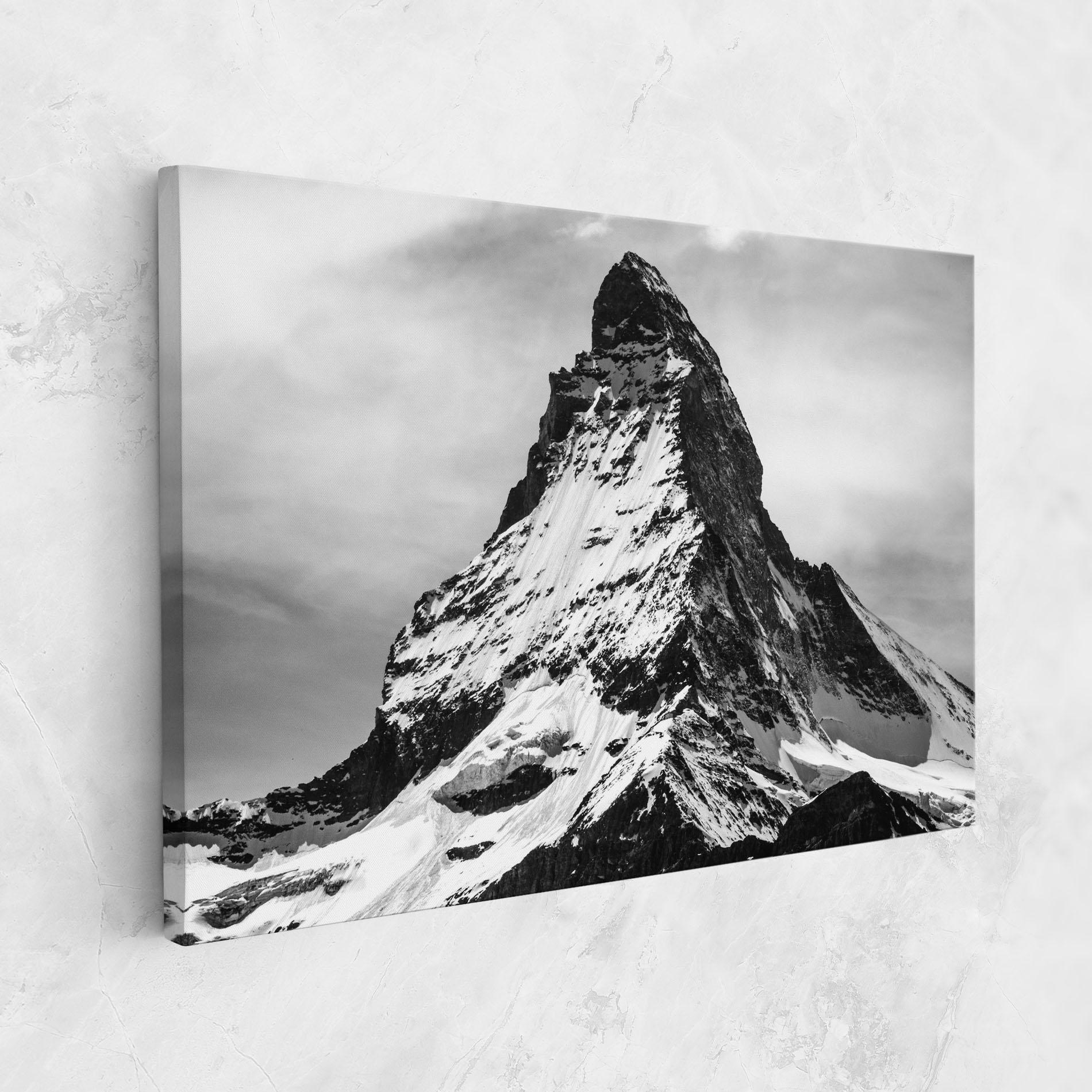 Leinwandbild Snowy Black Mountain mockup 1
