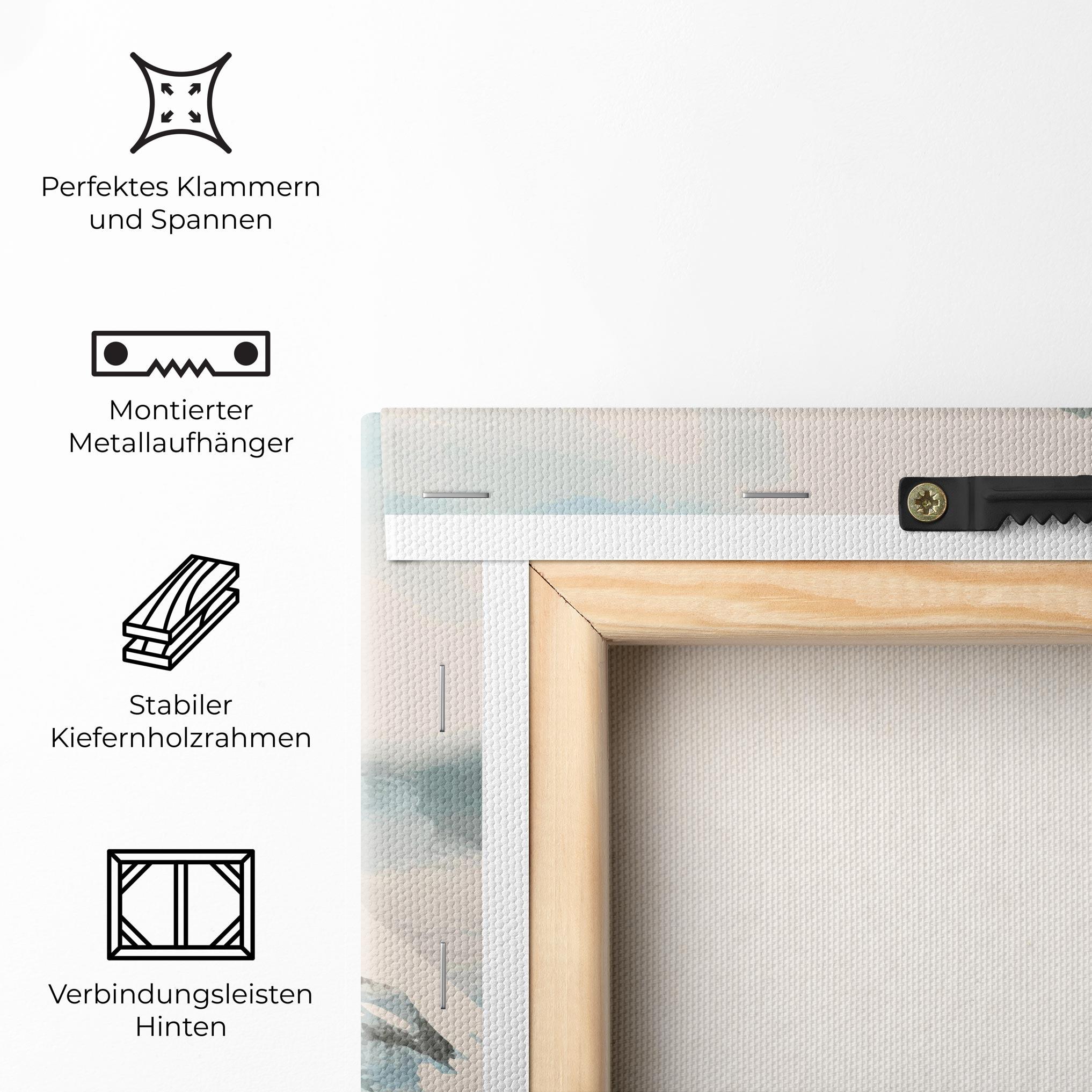 Leinwandbild Blue Black Mountain mockup 5