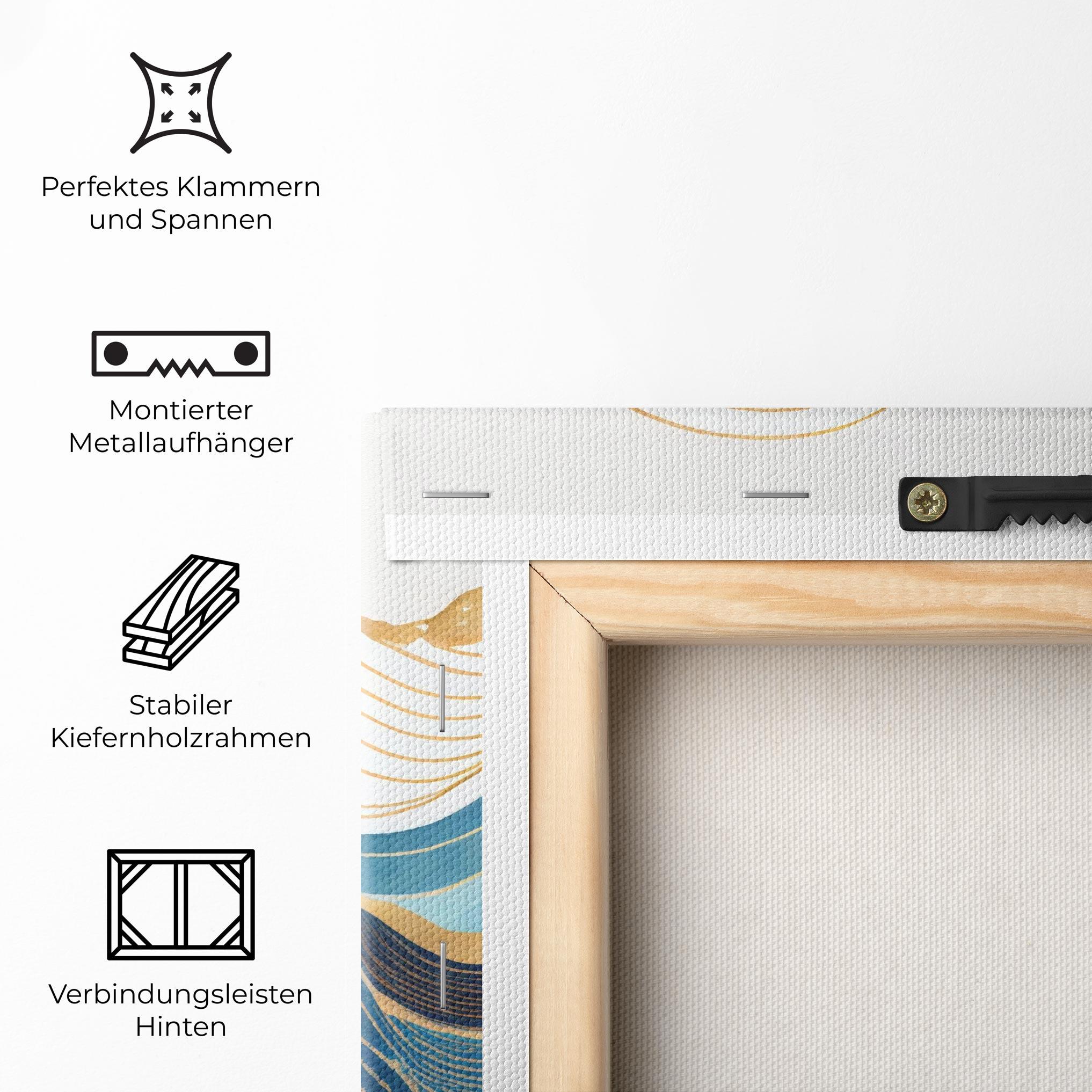 Leinwandbild Blue Wave Mountain mockup 5