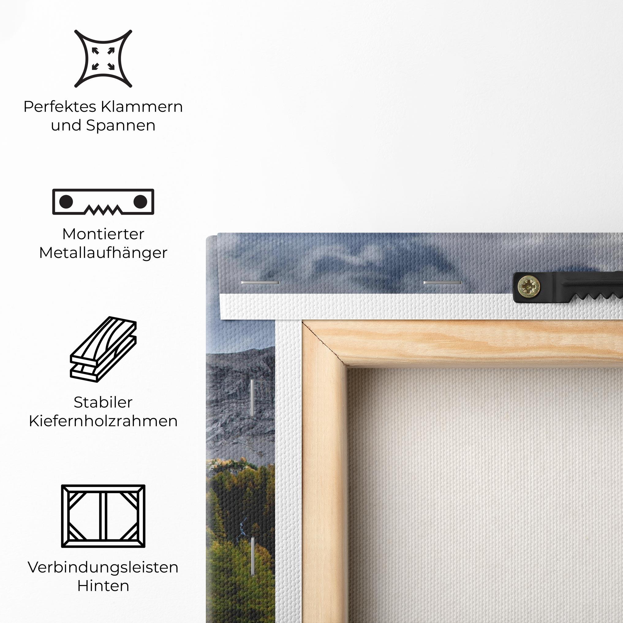 Leinwandbild Cloudy Mountains View mockup 5