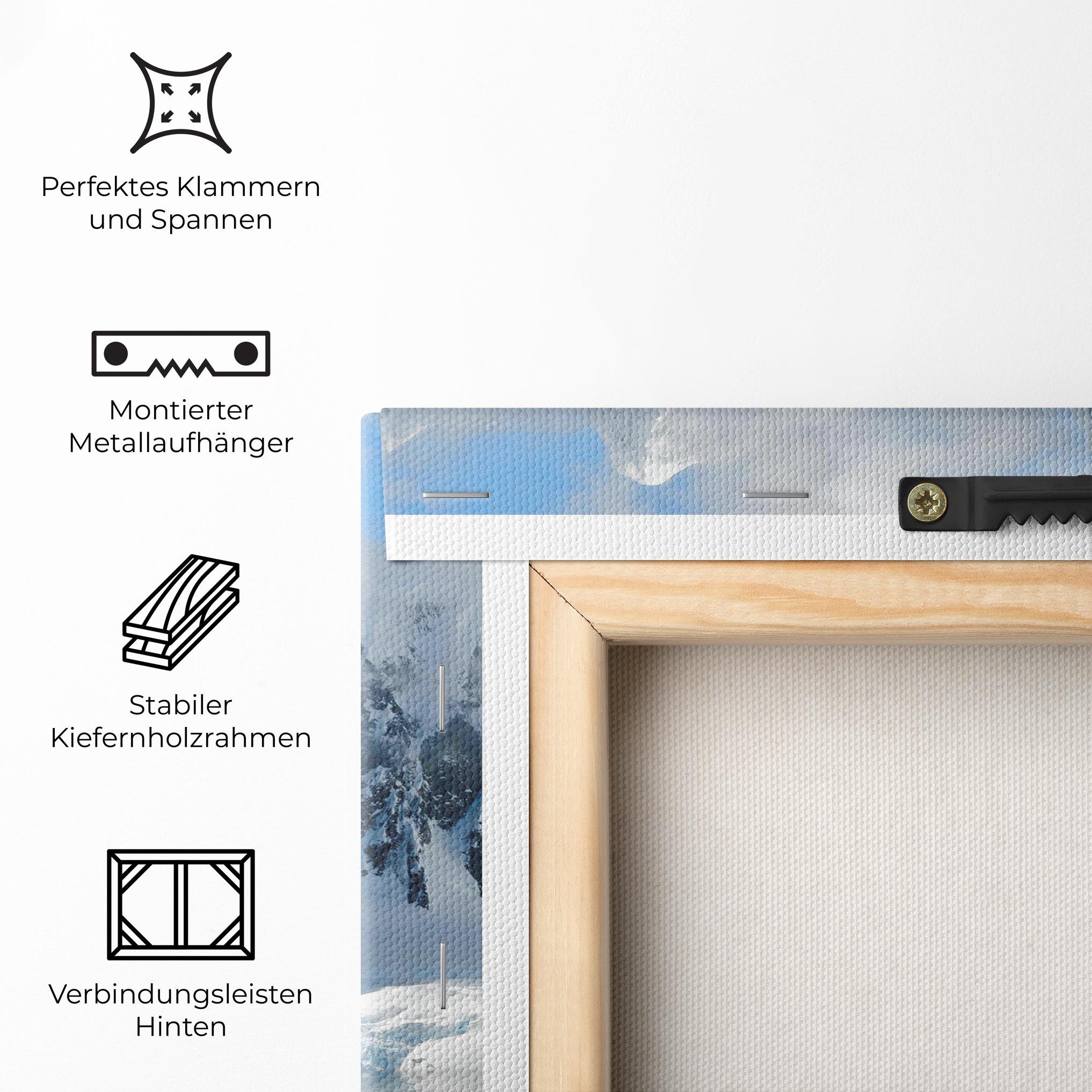 Leinwandbild Glacial Mountains mockup 5