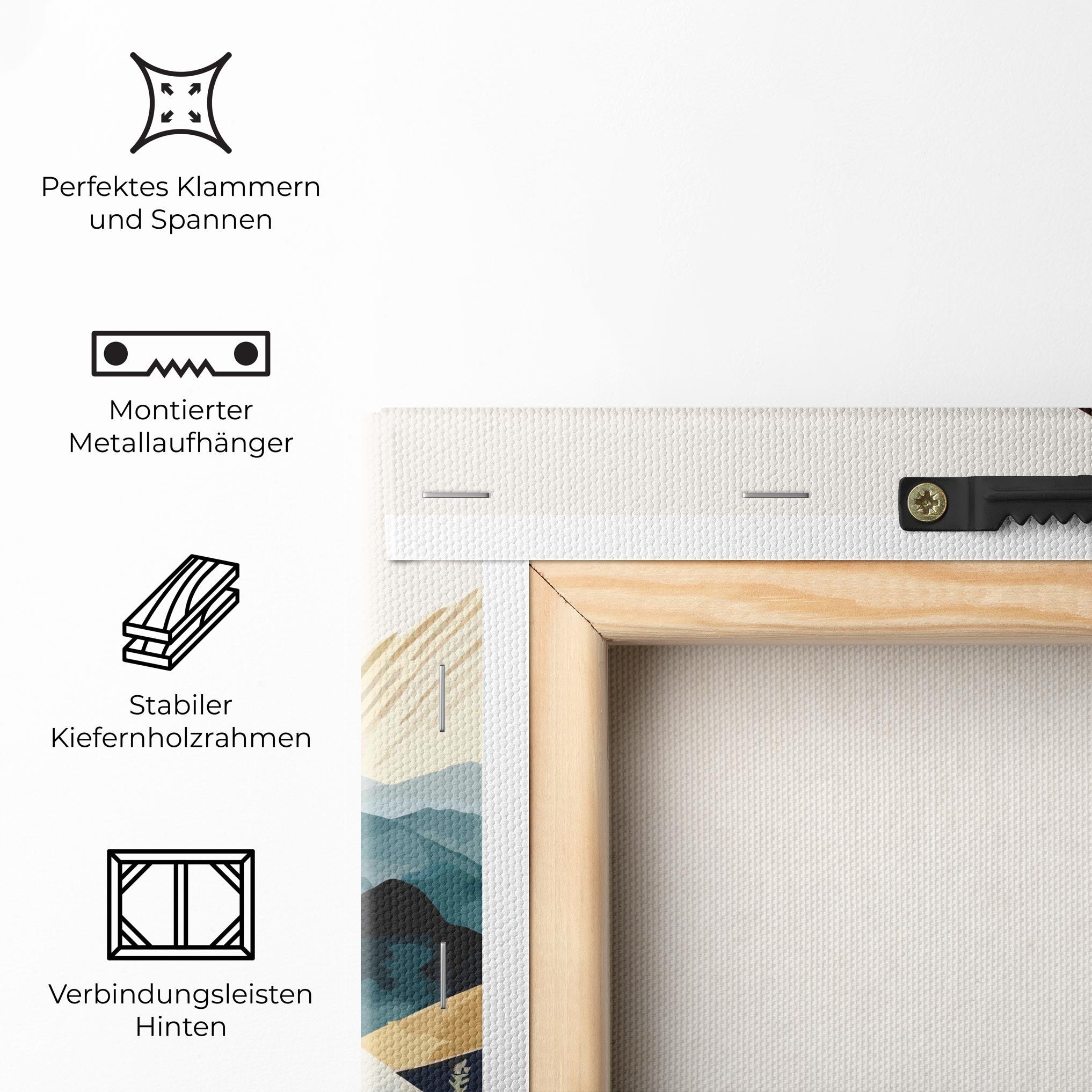 Leinwandbild Gold Green Mountain mockup 5