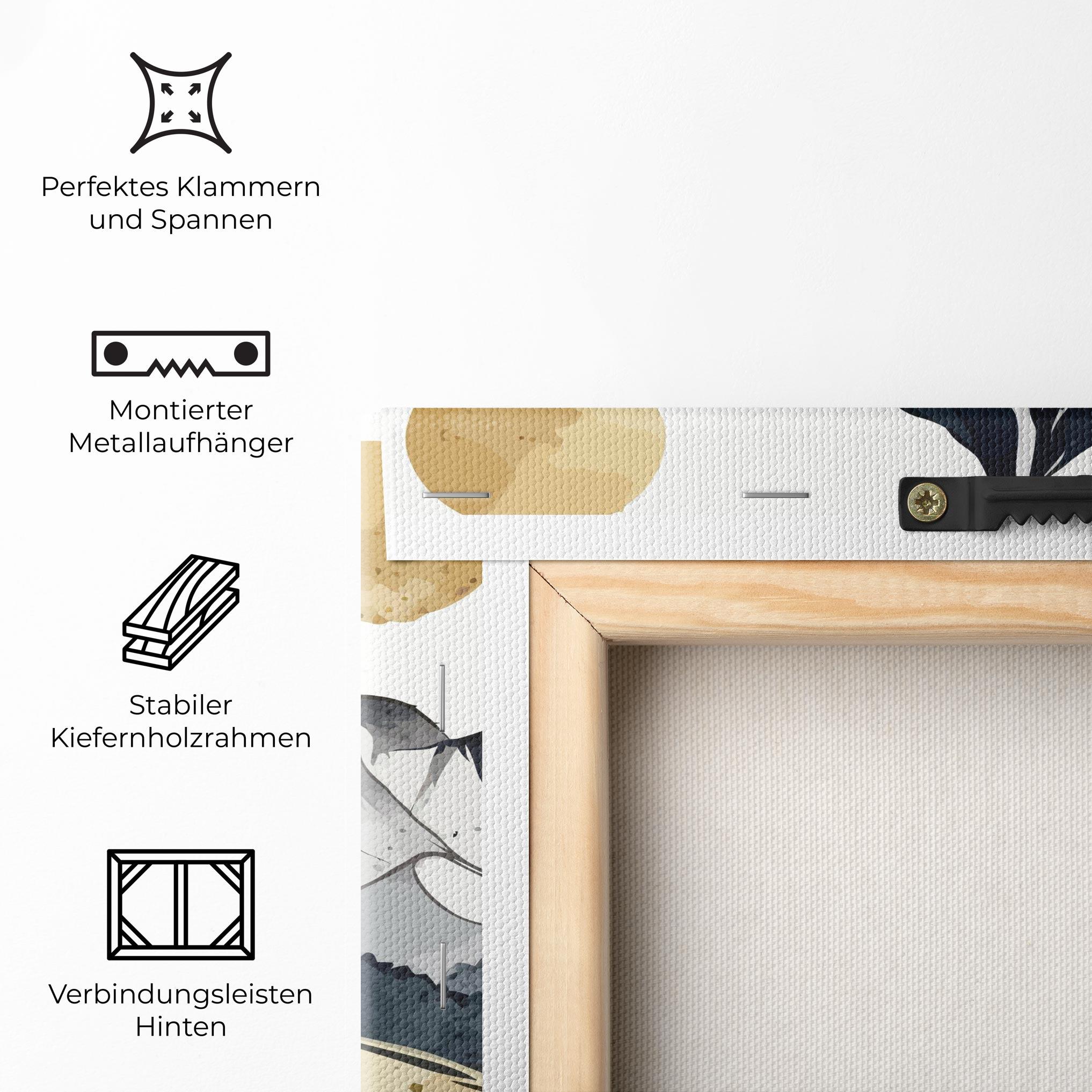 Leinwandbild Grey Gold Mountain mockup 5