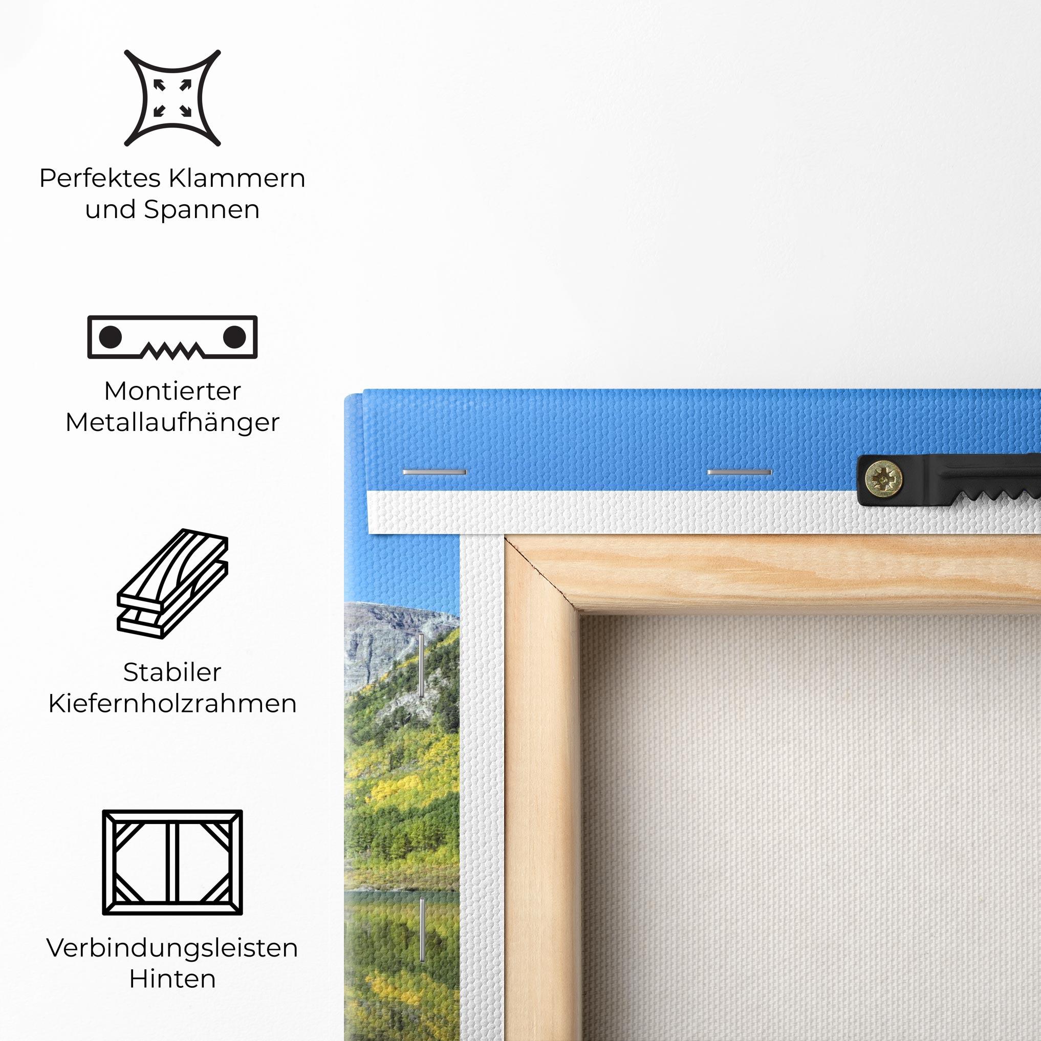 Leinwandbild Lake Green Mountain mockup 5