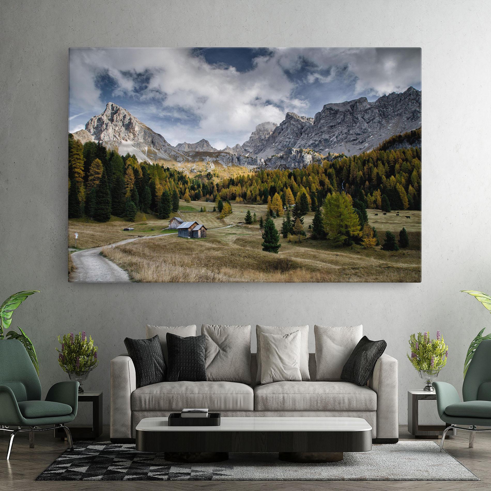 Leinwandbild Cloudy Mountains View mockup 7
