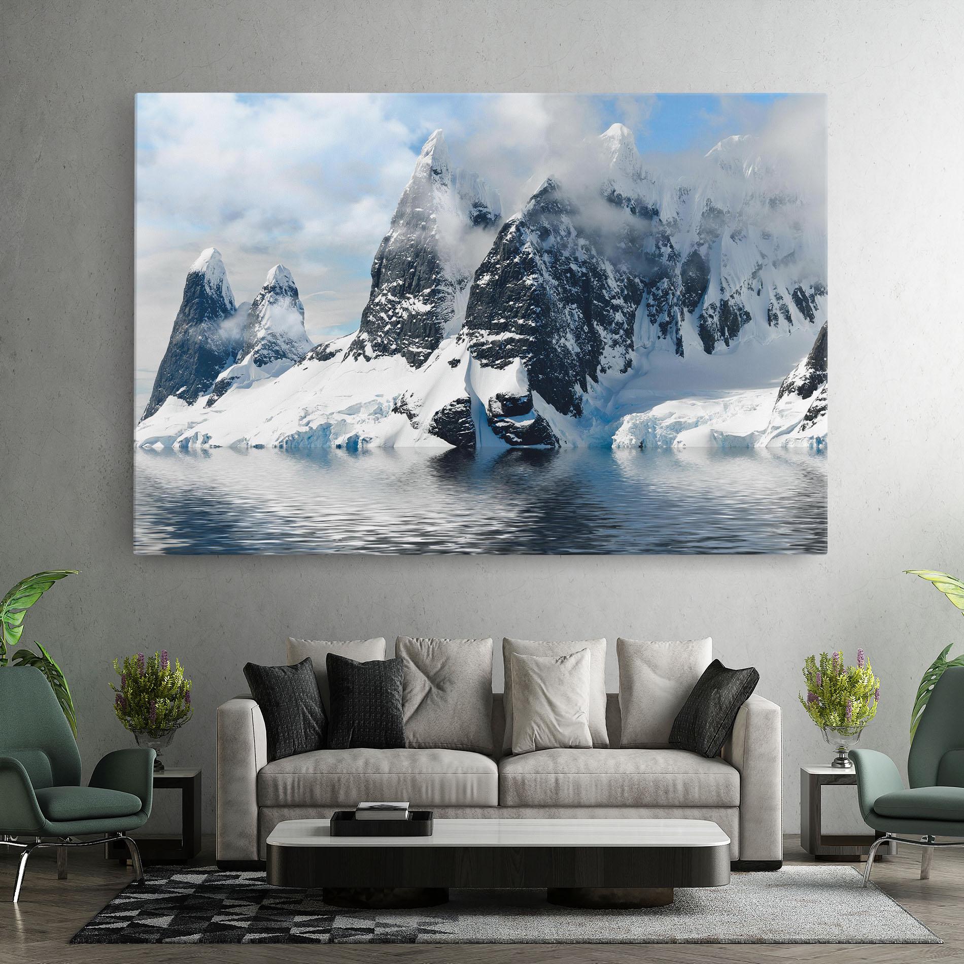 Leinwandbild Glacial Mountains mockup 7