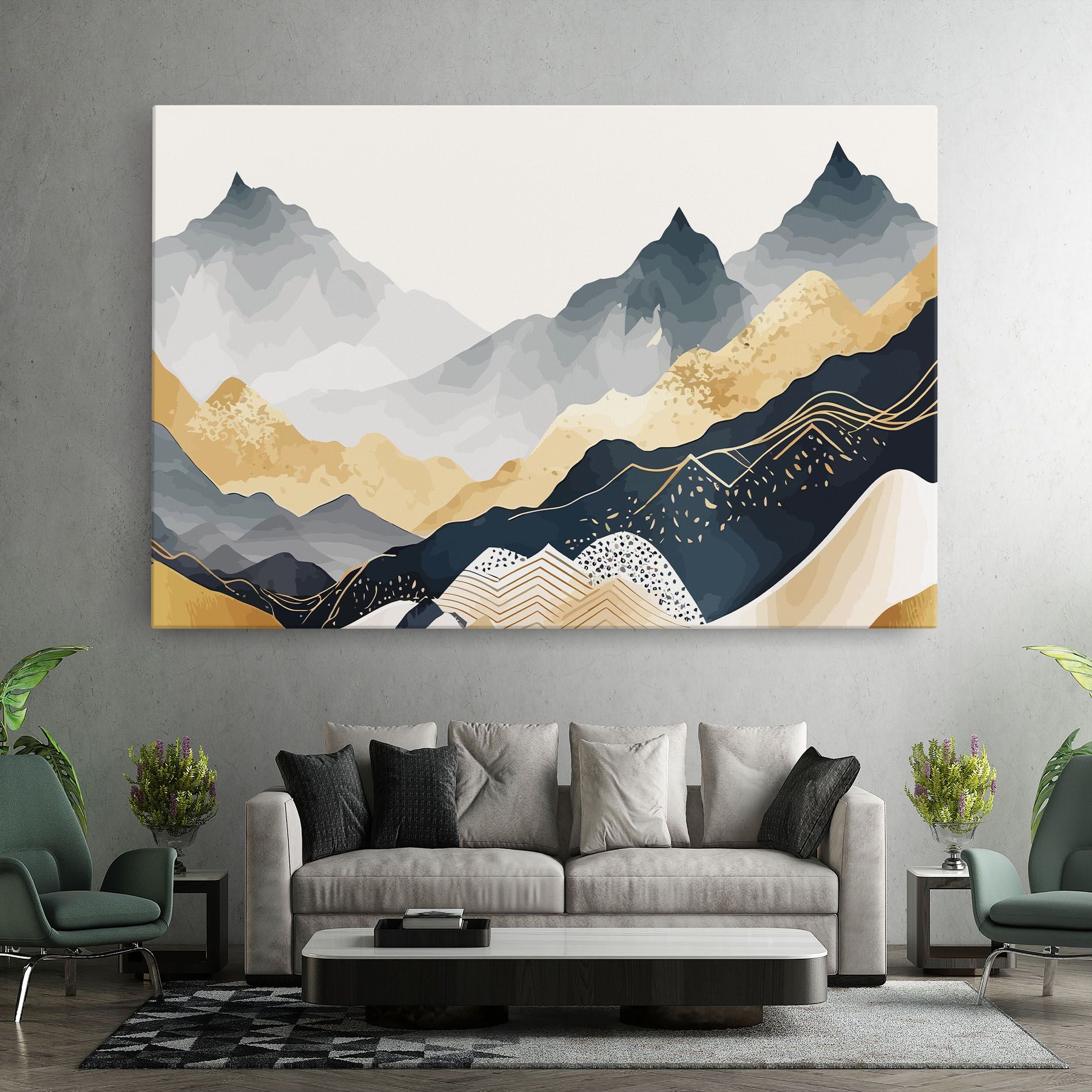 Gold Grey Mountain mockup 7