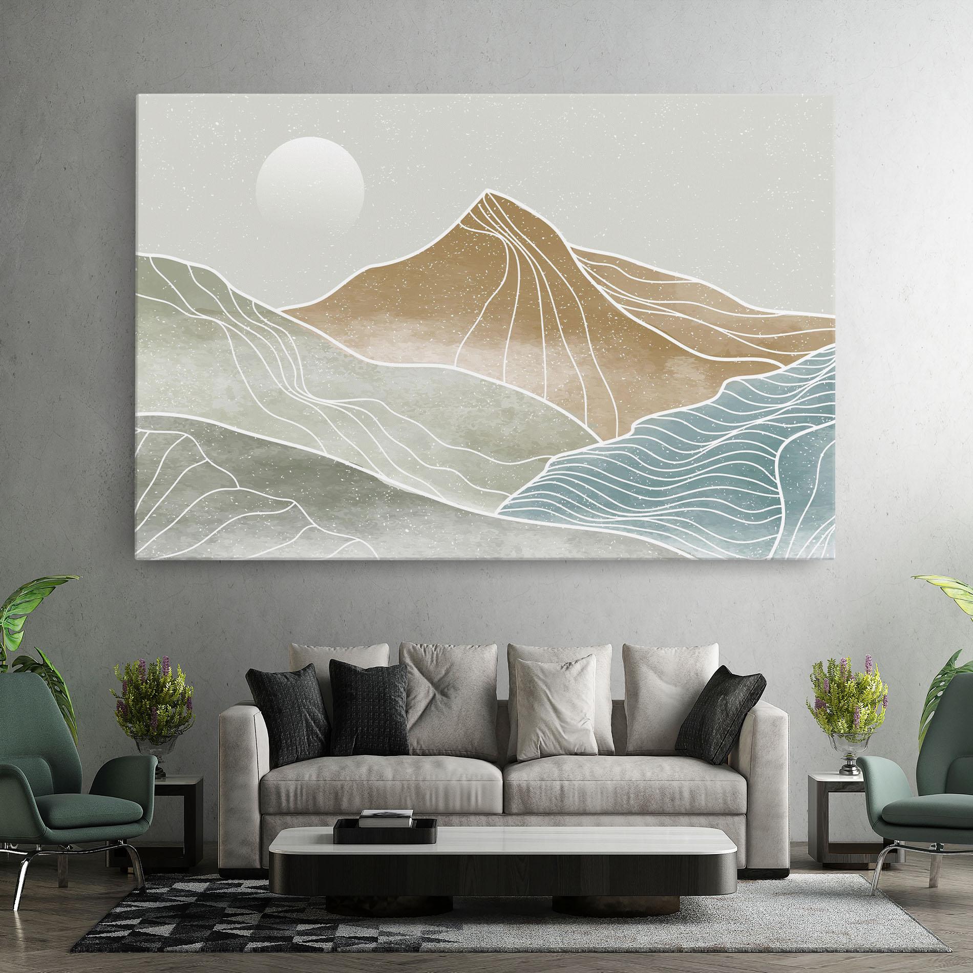 Leinwandbild Minimal Mountain mockup 7