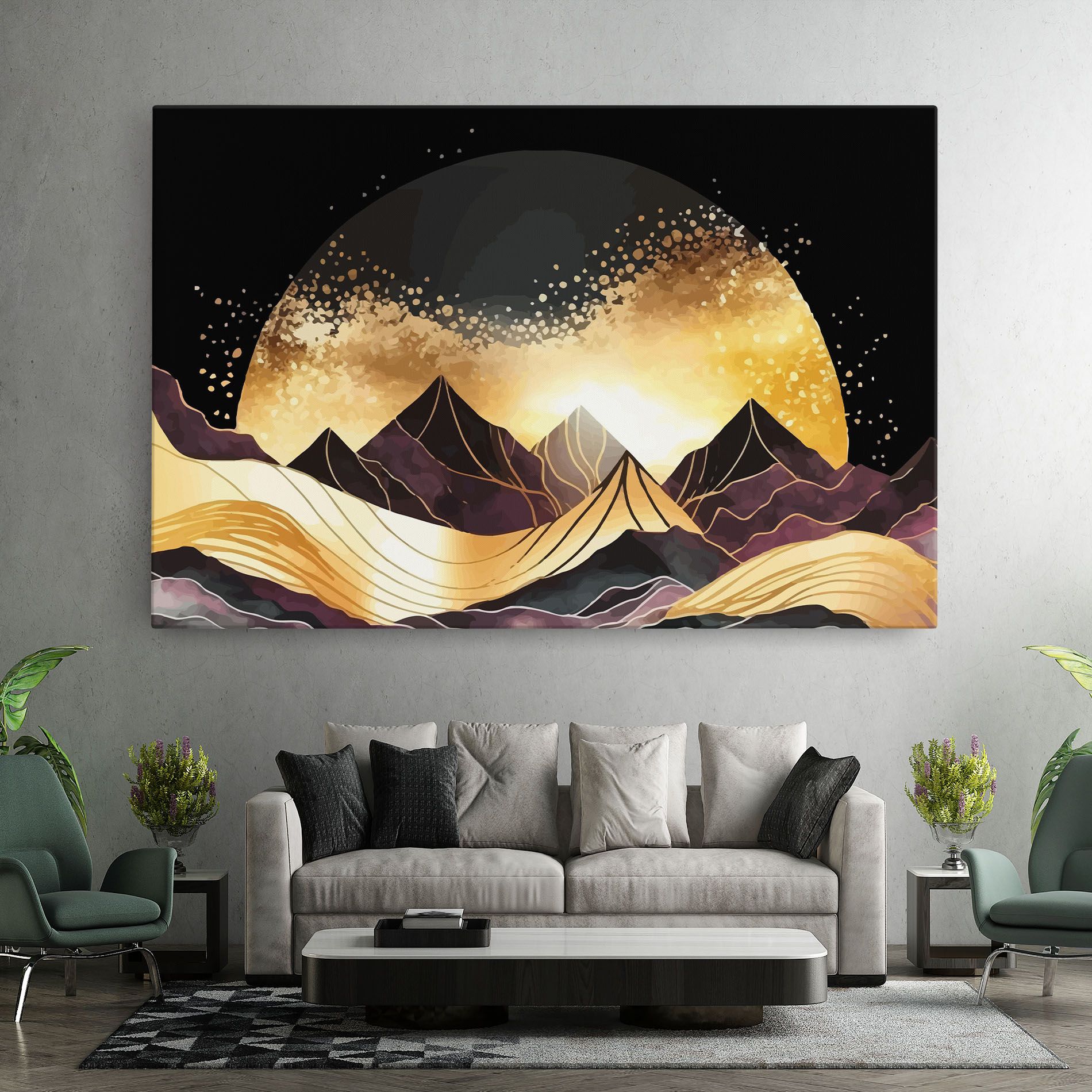 Purple Gold Mountain mockup 7