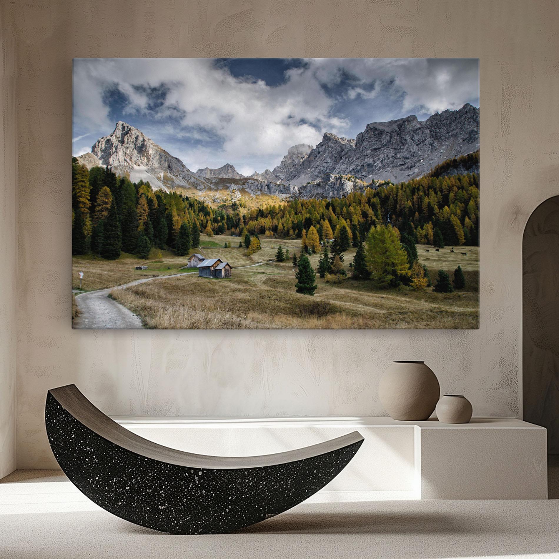 Leinwandbild Cloudy Mountains View mockup 8