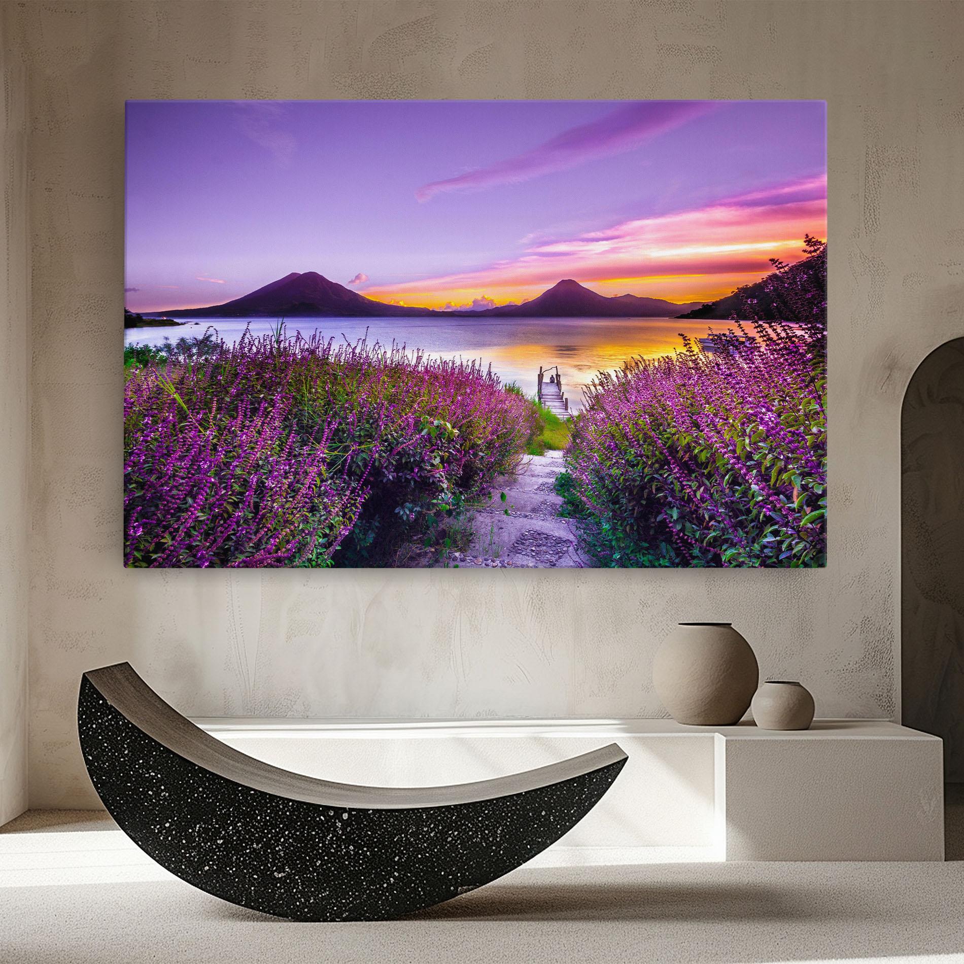 Leinwandbild Purple Lake mockup 8