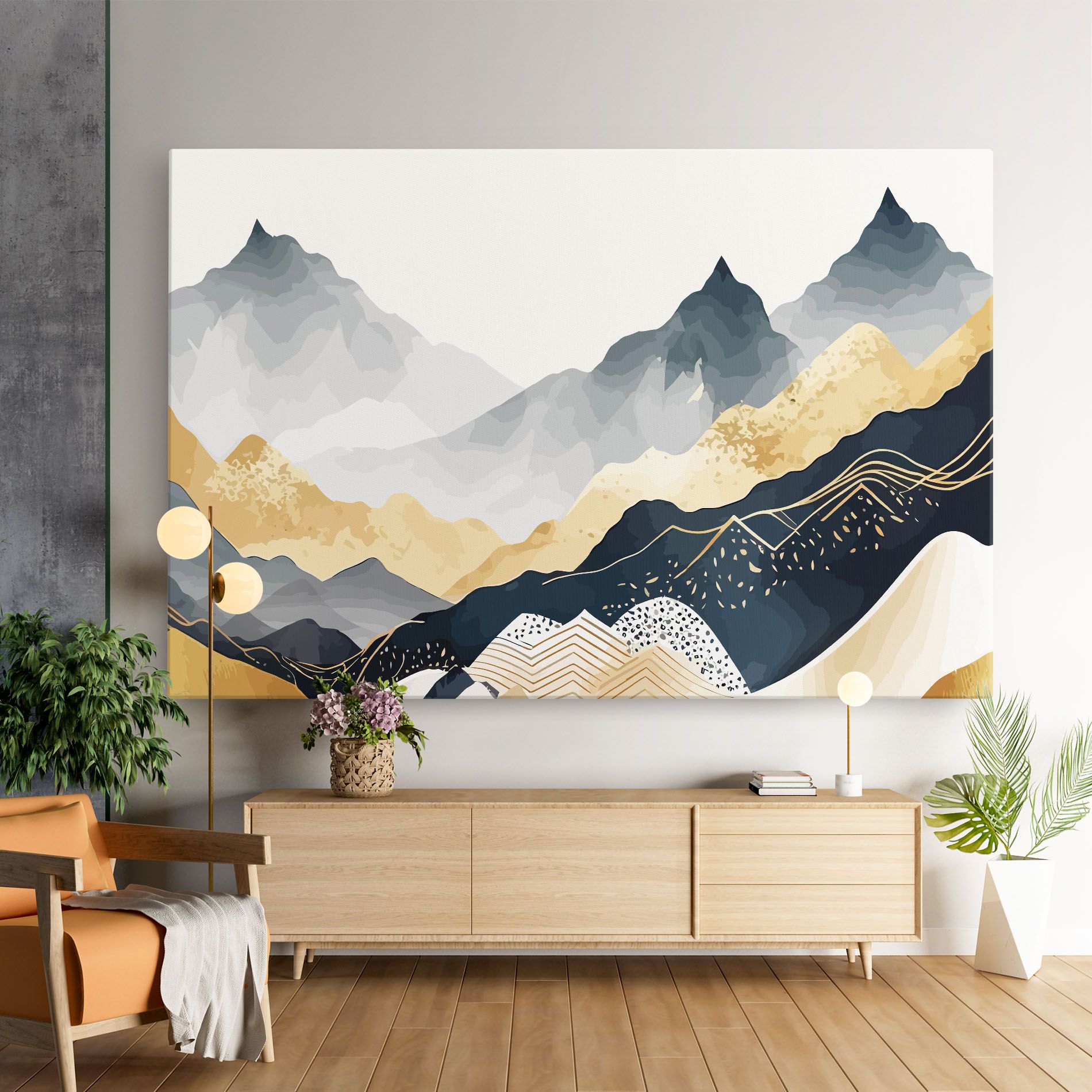 Gold Grey Mountain mockup 9