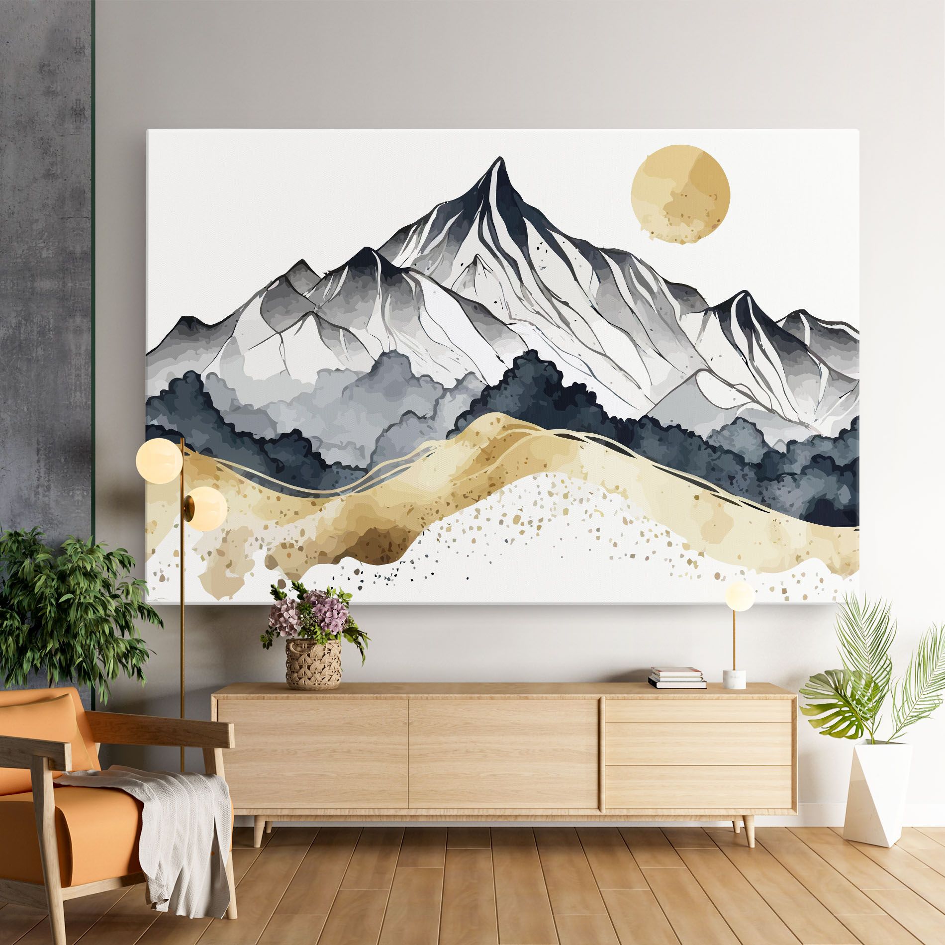 Grey Gold Mountain mockup 9