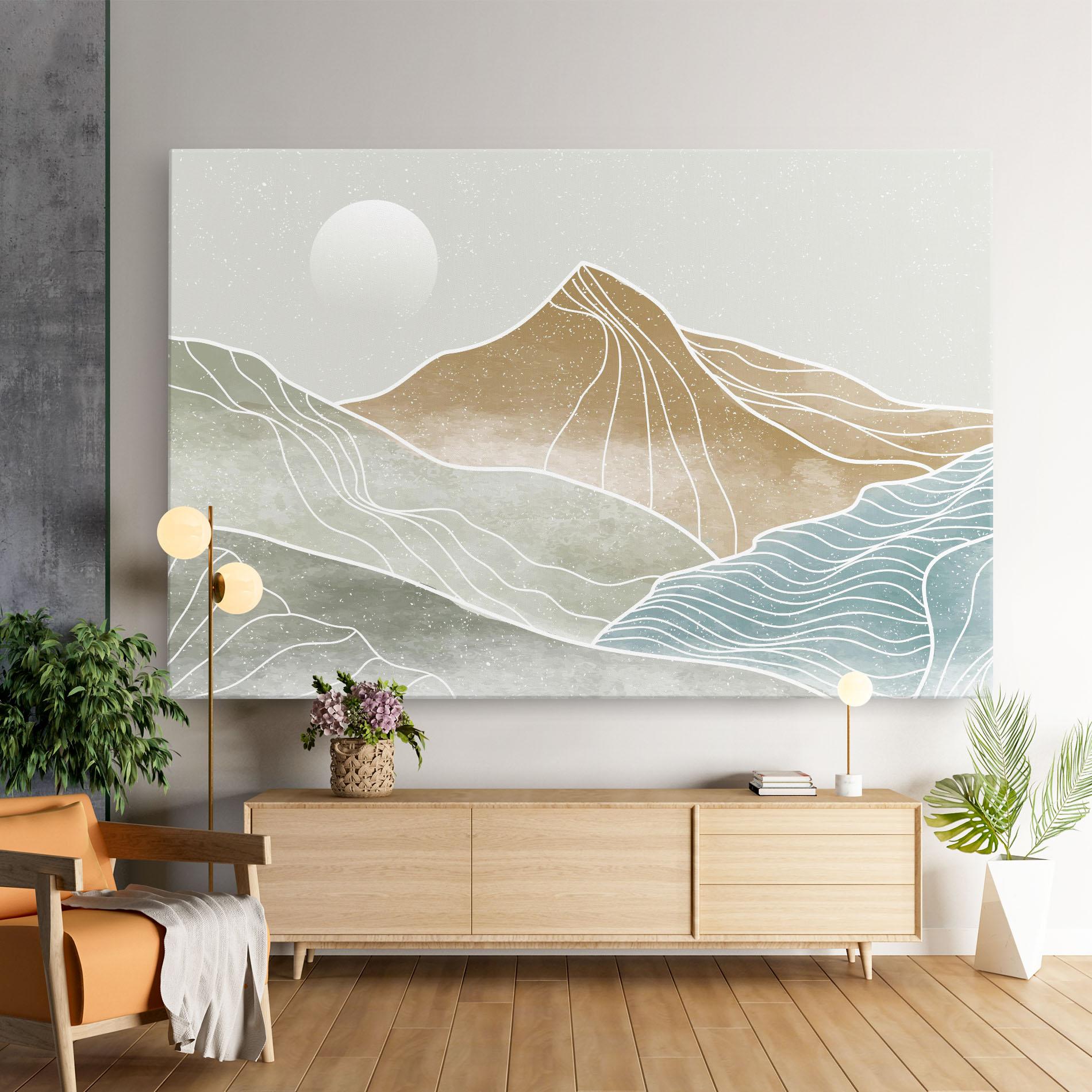 Leinwandbild Minimal Mountain mockup 9