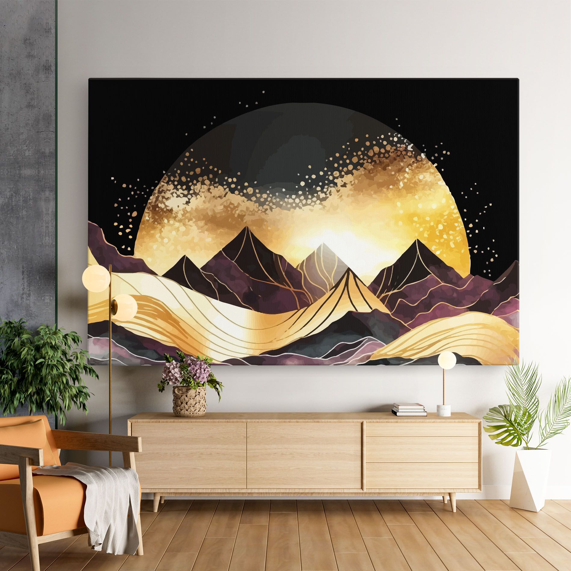 Purple Gold Mountain mockup 9