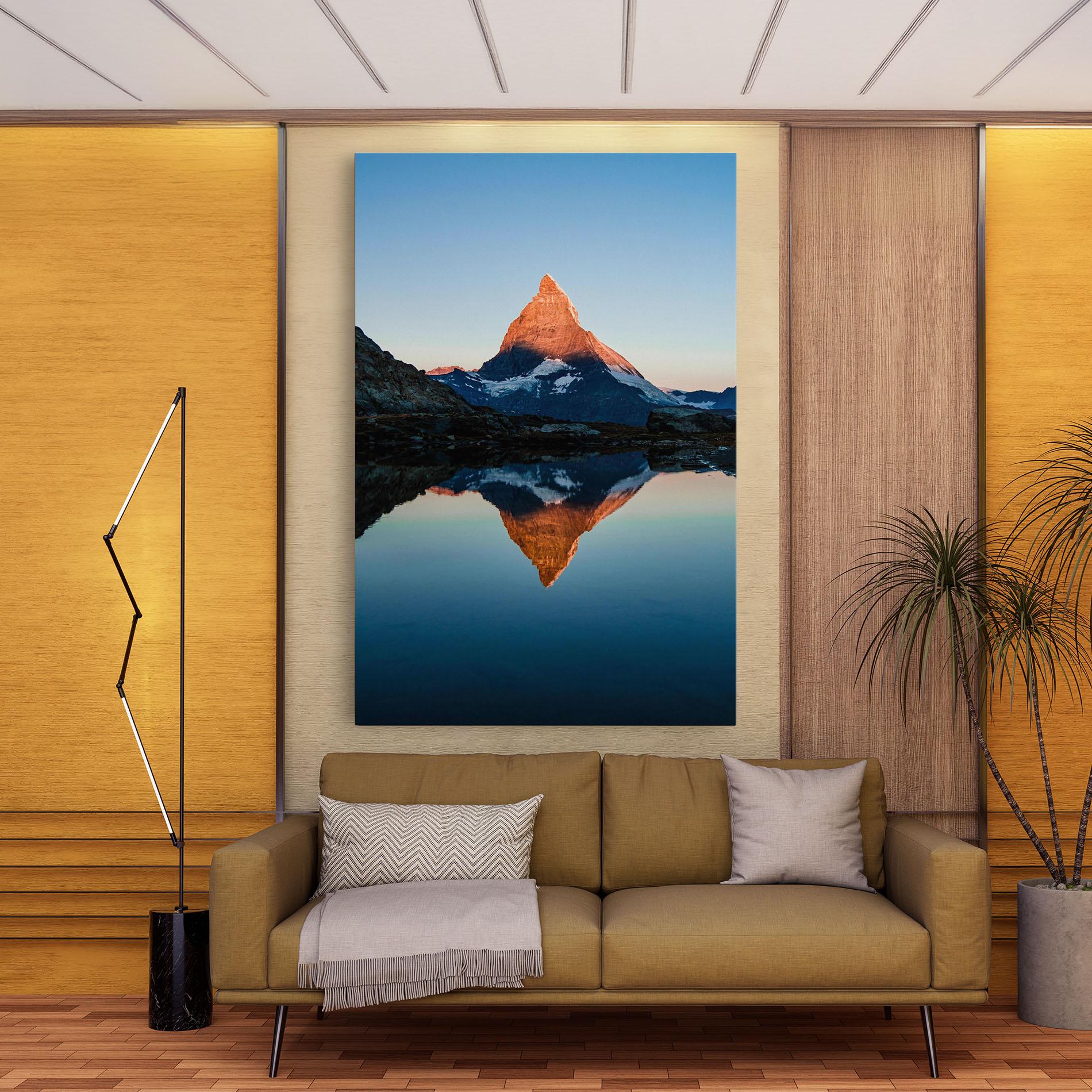 Leinwandbild Mirror Mountain mockup 9