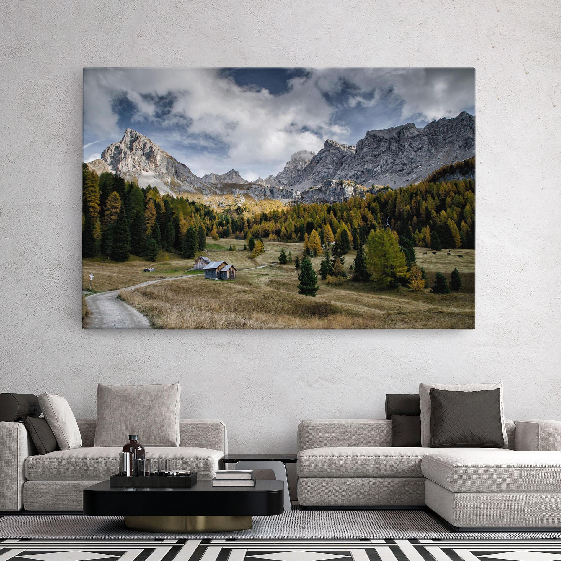 Leinwandbild Cloudy Mountains View mockup 2