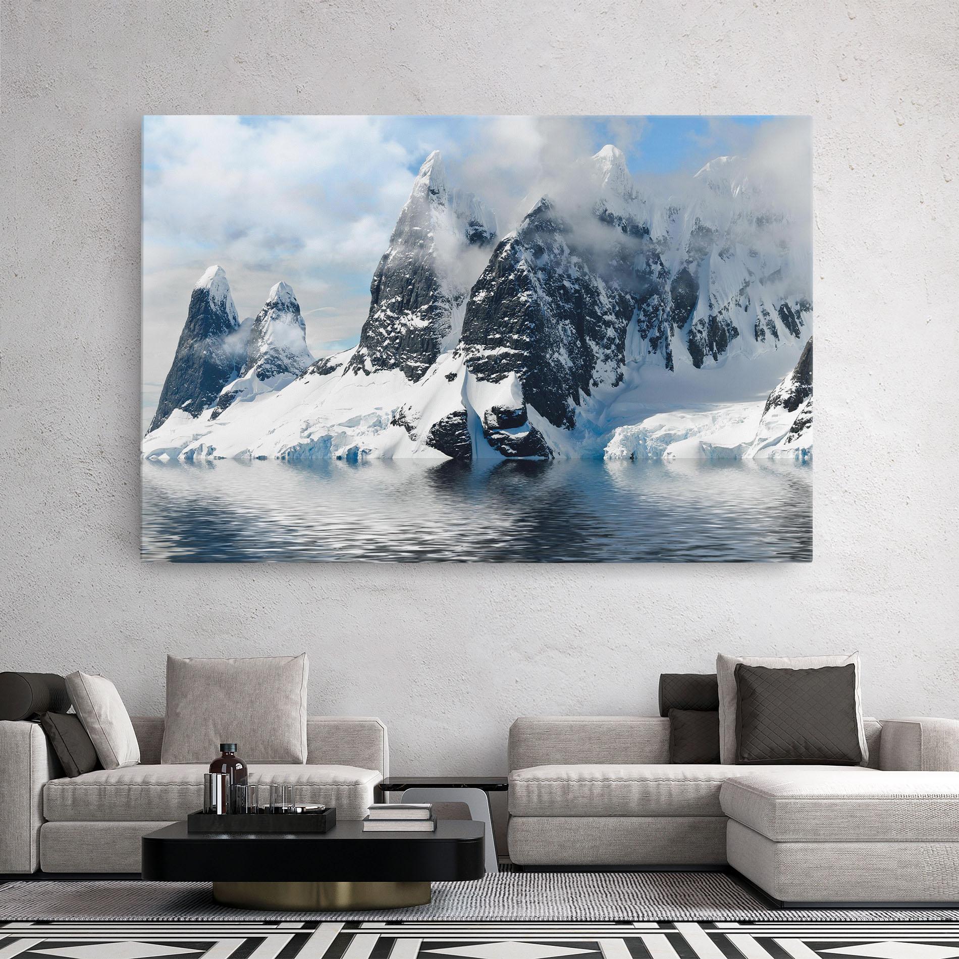 Leinwandbild Glacial Mountains mockup 2