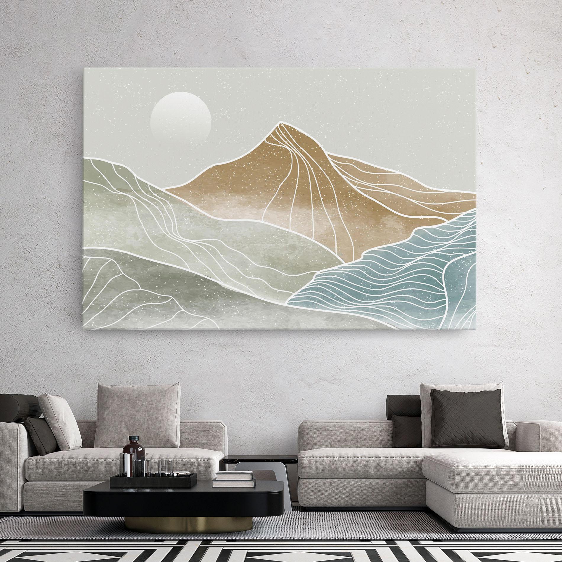 Leinwandbild Minimal Mountain mockup 2