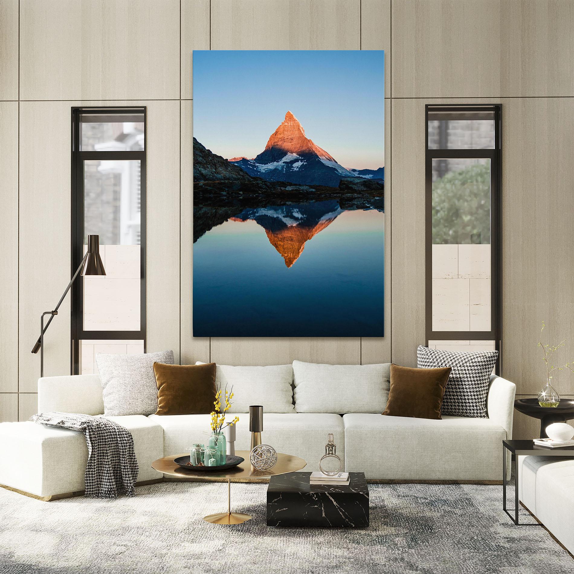 Leinwandbild Mirror Mountain mockup 2