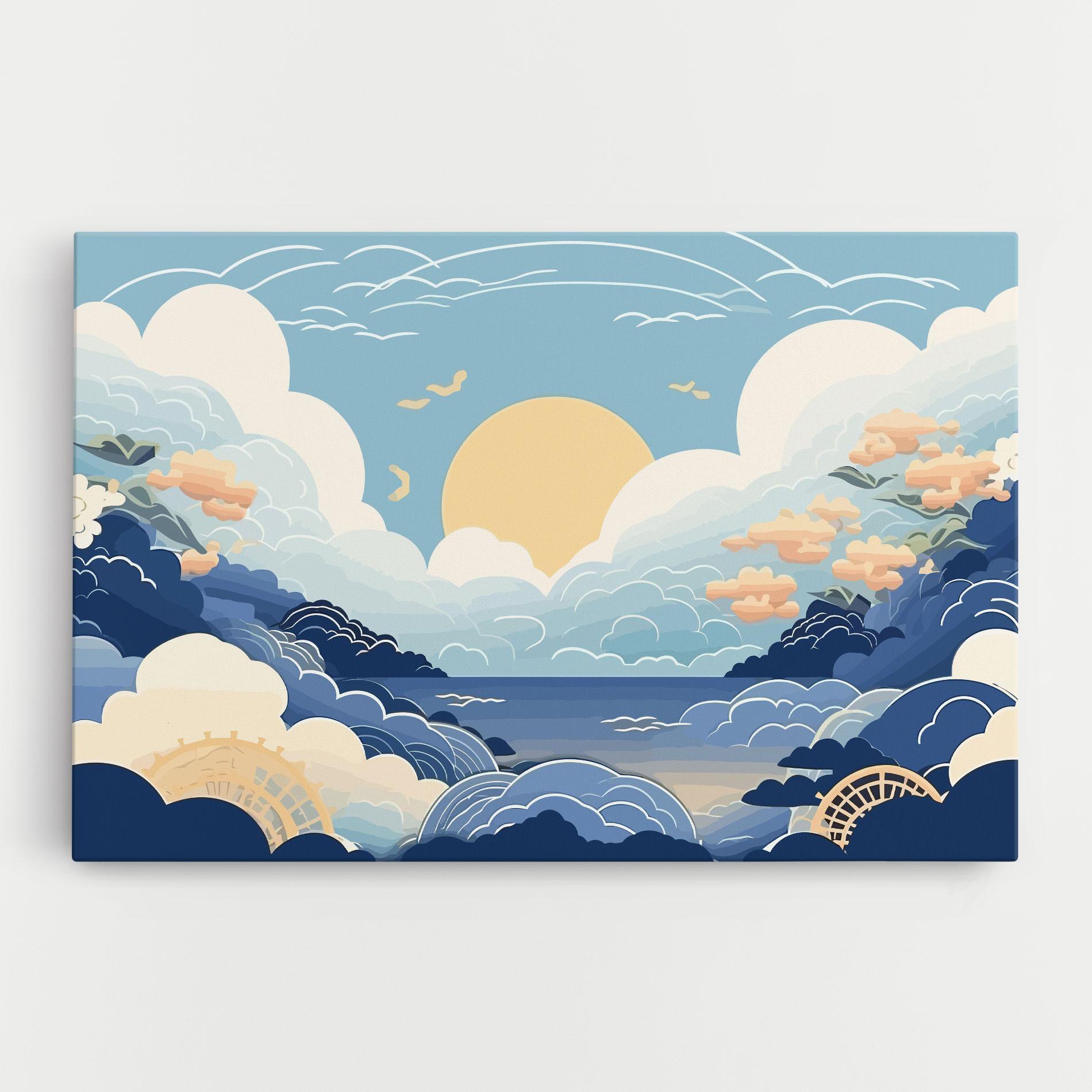 Leinwandbild Big White Clouds mockup 0