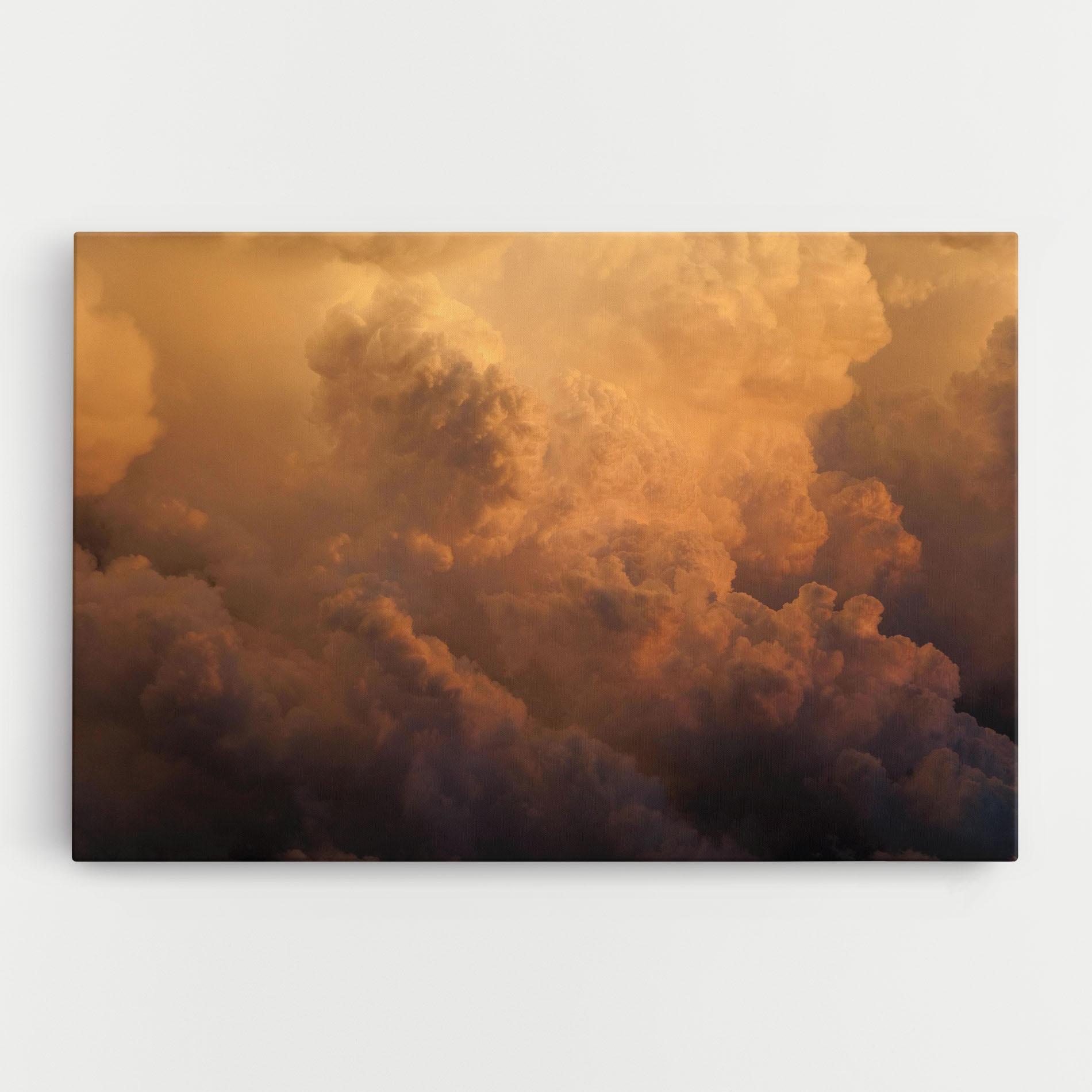 Leinwandbild Brown Orange Clouds mockup 0