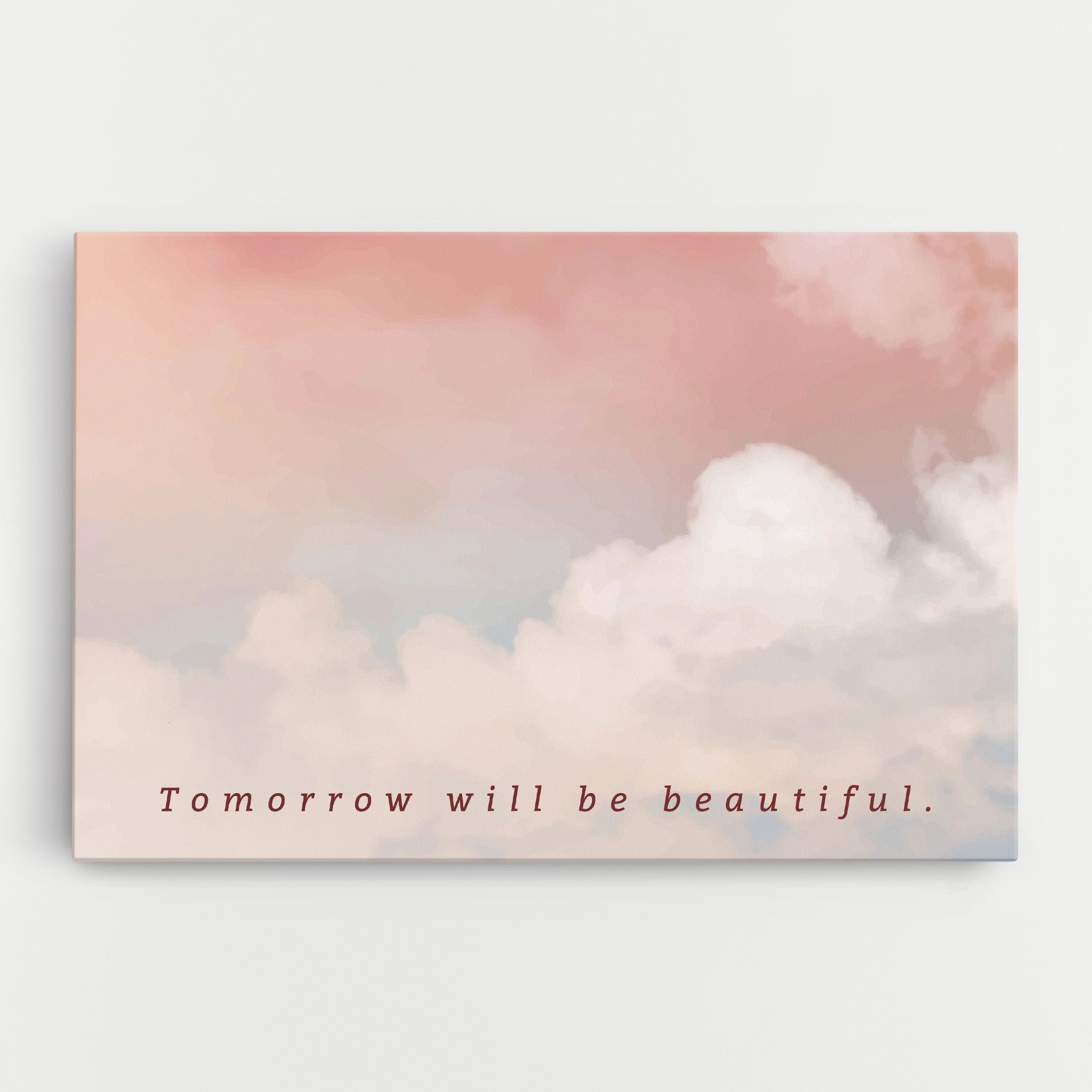 Clouds Text Pink Blue mockup 0
