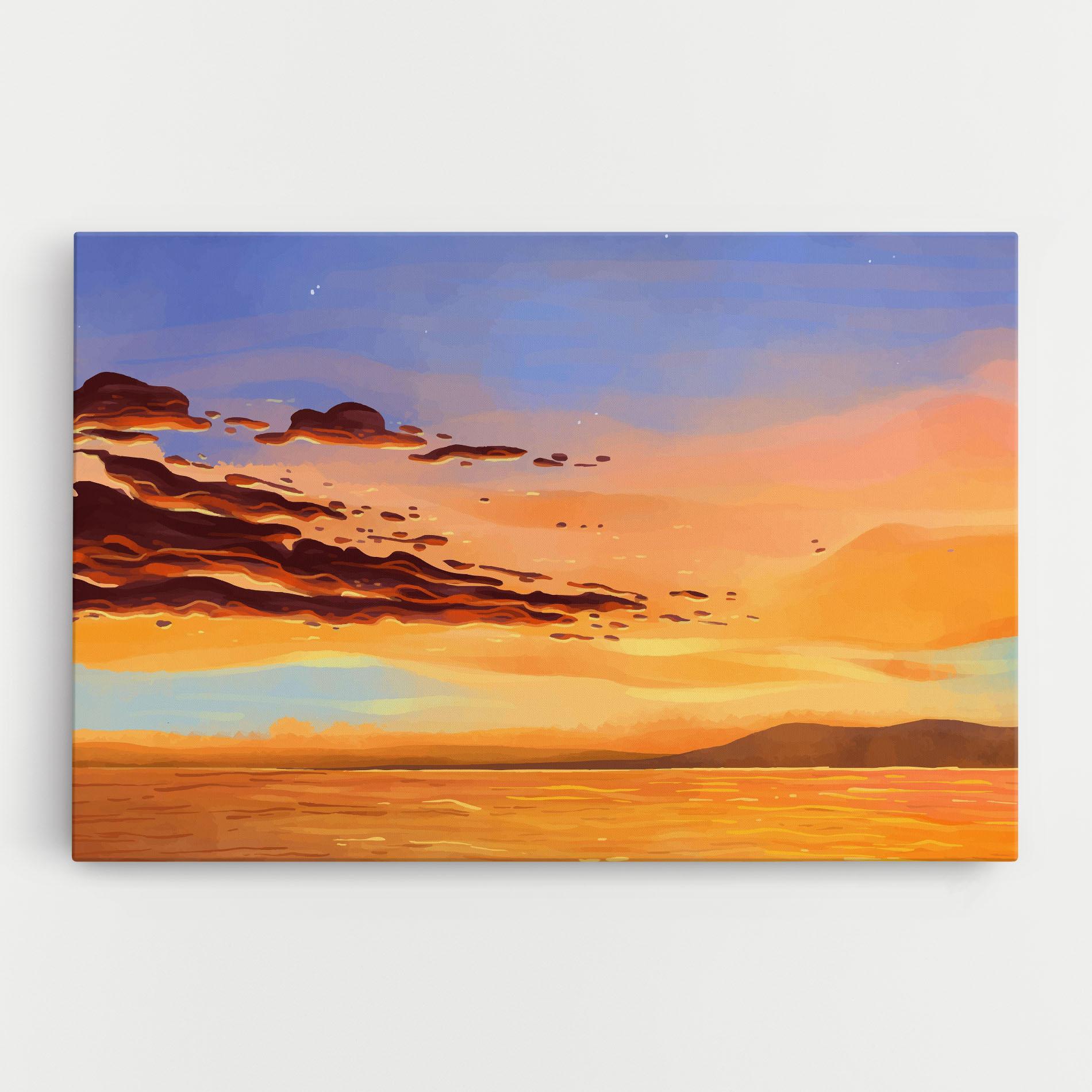 Leinwandbild Dark Cloud Sunset mockup 0
