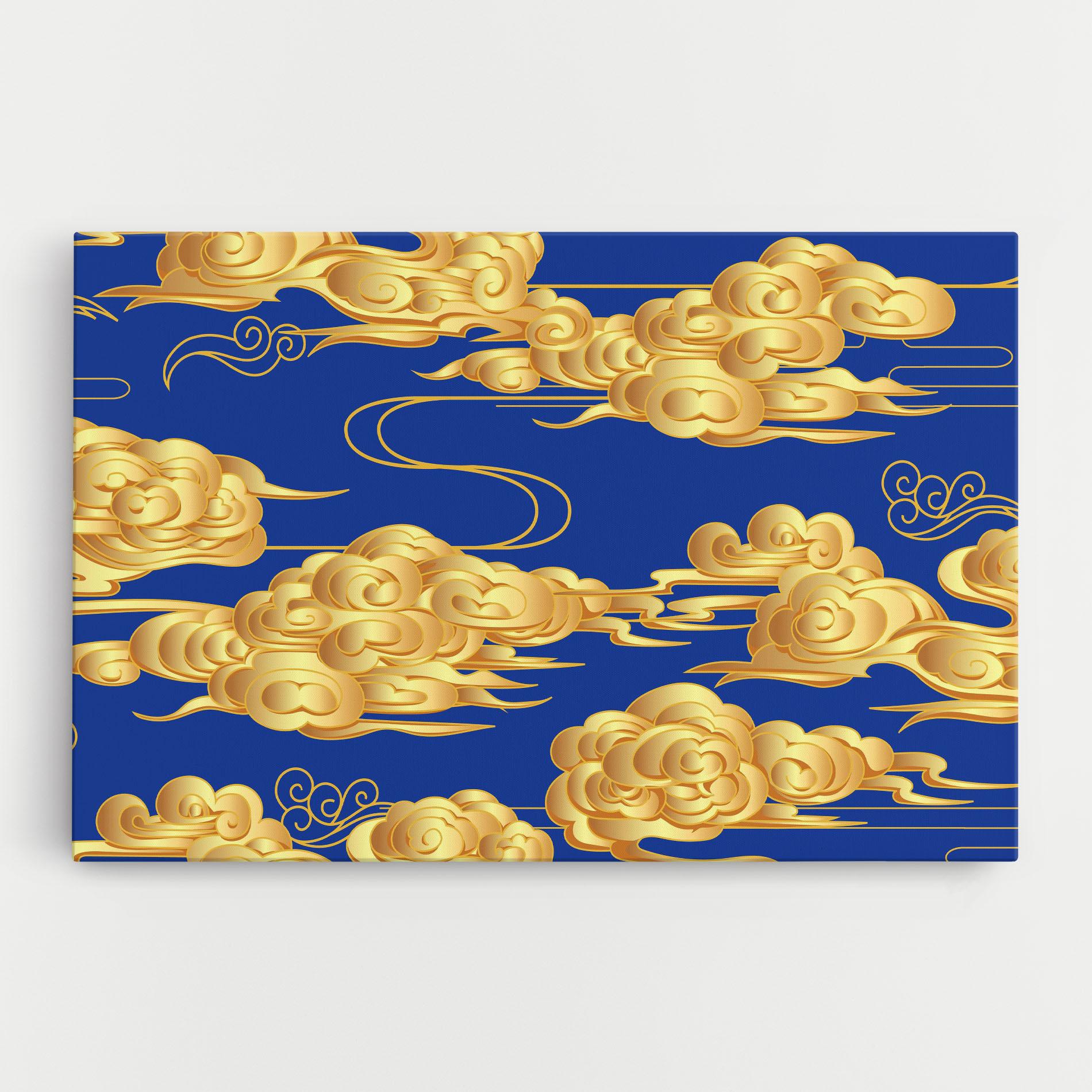 Leinwandbild Gold Clouds mockup 0