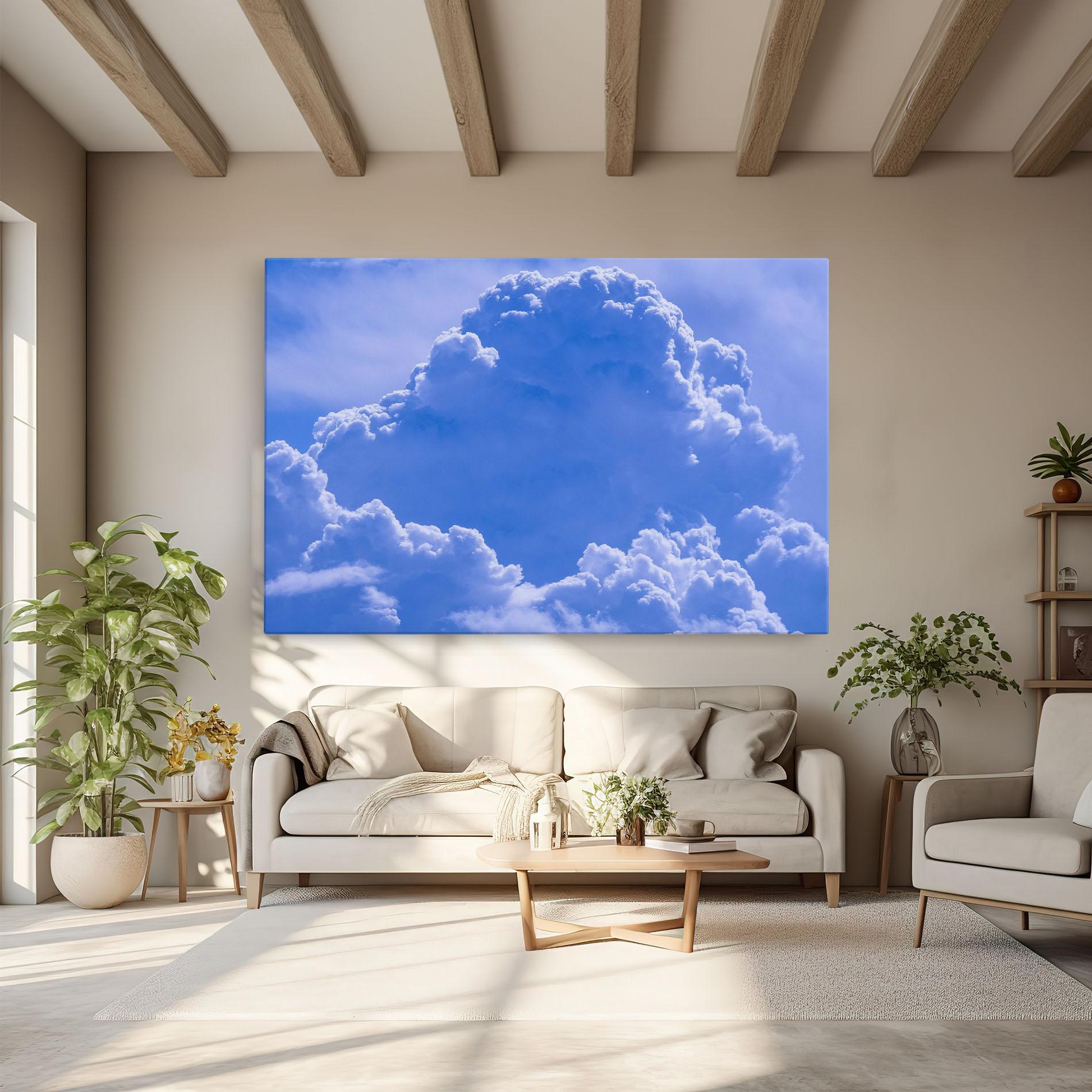 Leinwandbild Big Blue Cloud mockup 6