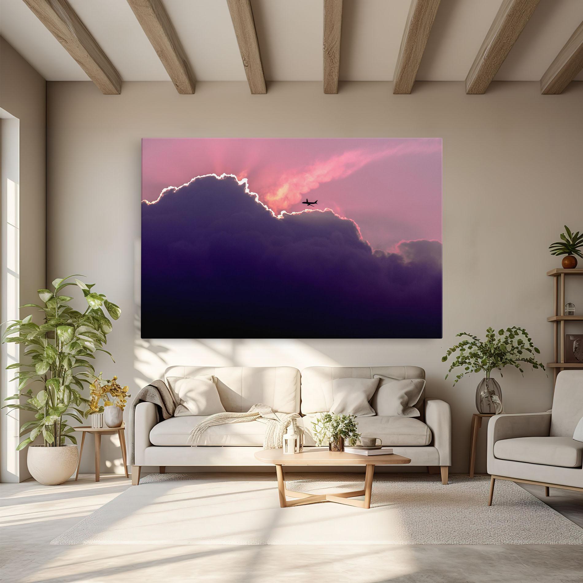 Leinwandbild Big Purple Cloud mockup 6