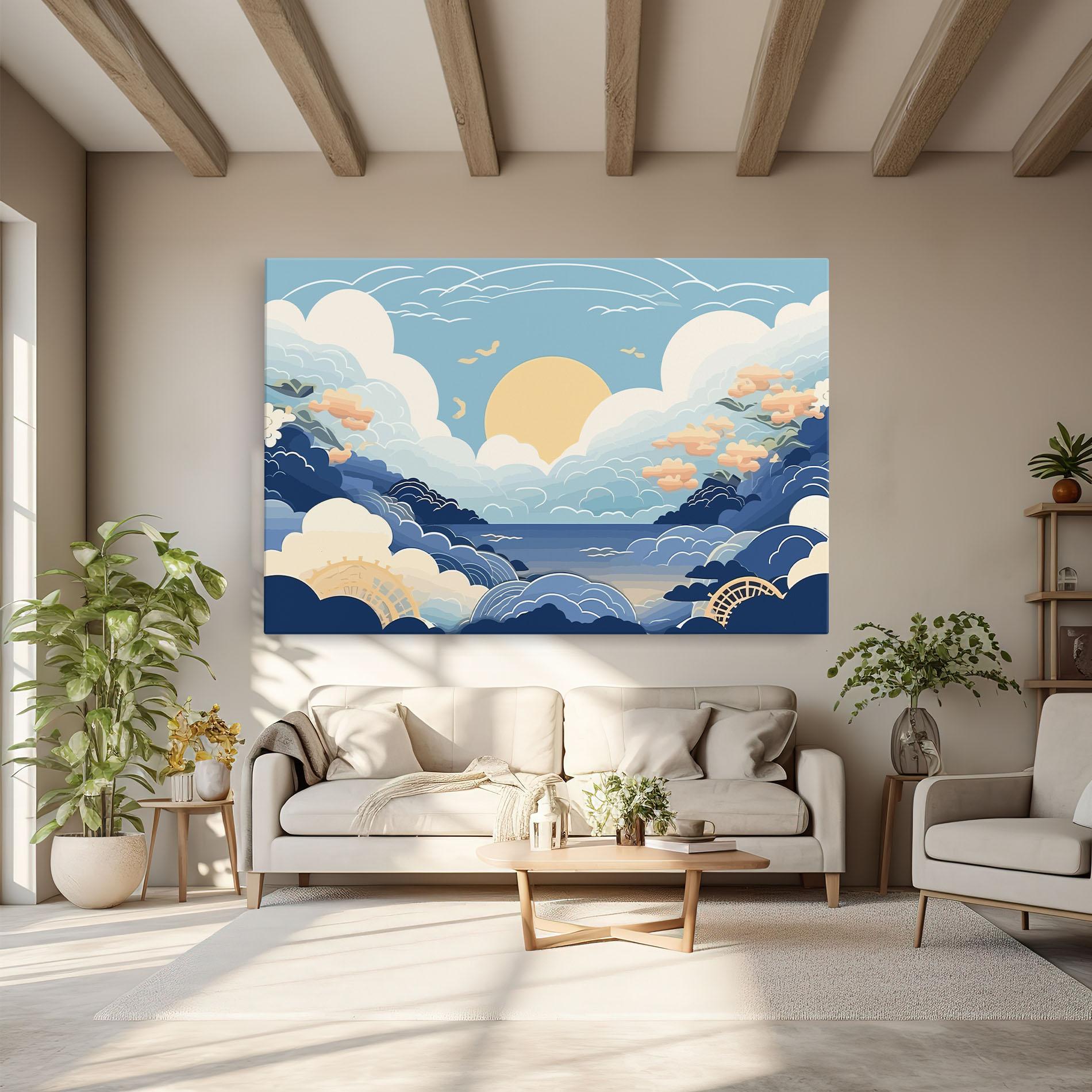 Leinwandbild Big White Clouds mockup 6