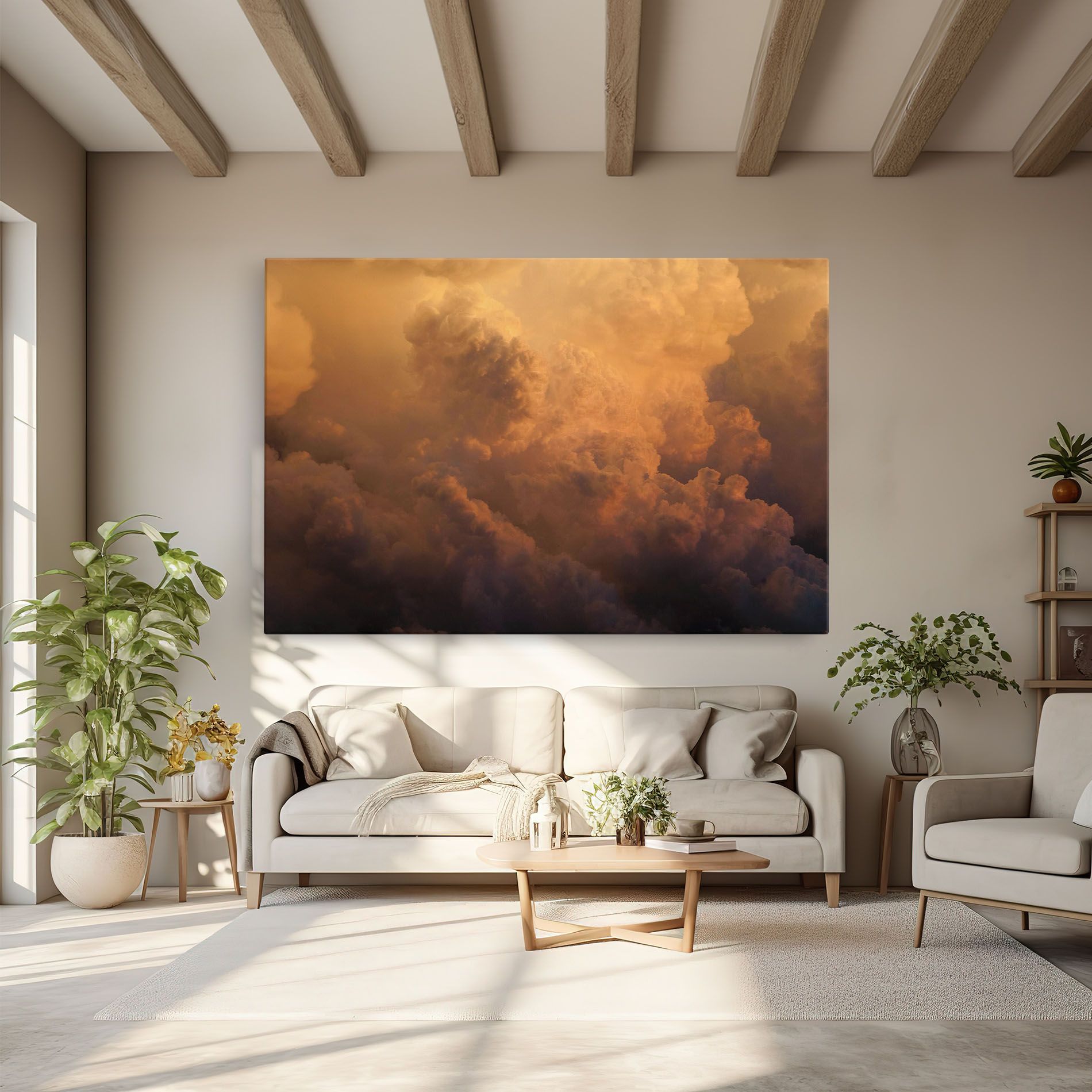 Brown Orange Clouds mockup 6