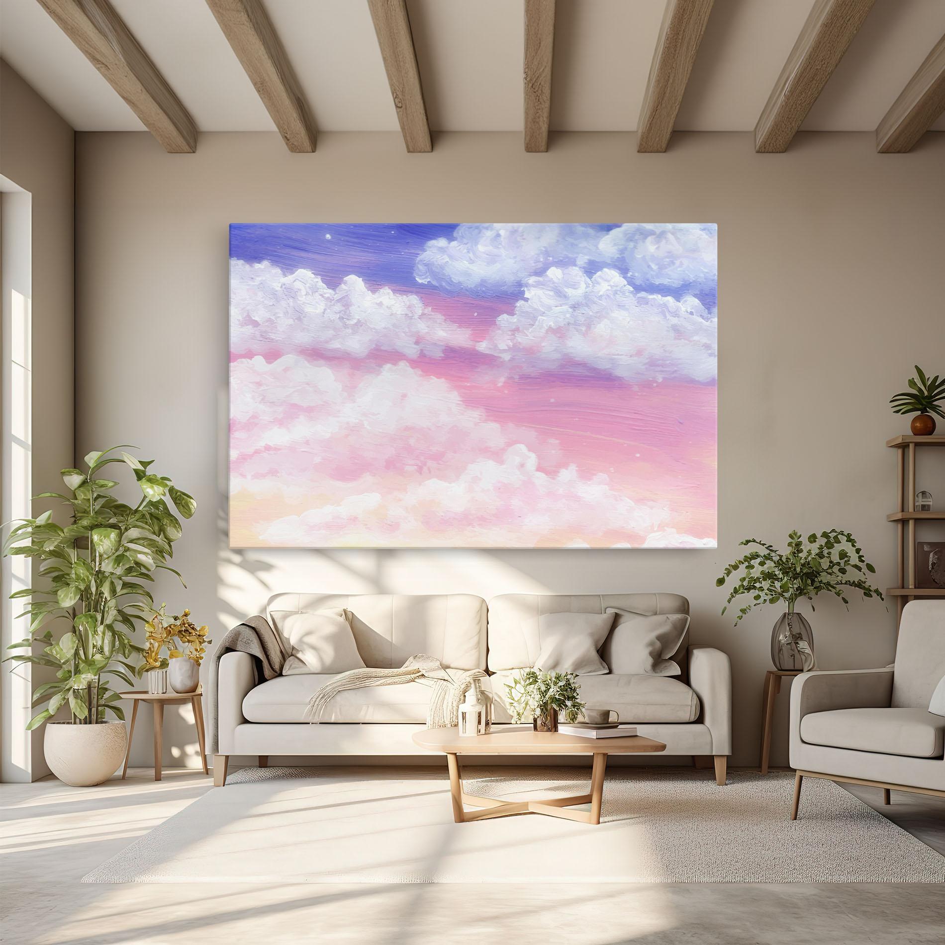 Leinwandbild Cloud Paint Texture mockup 6