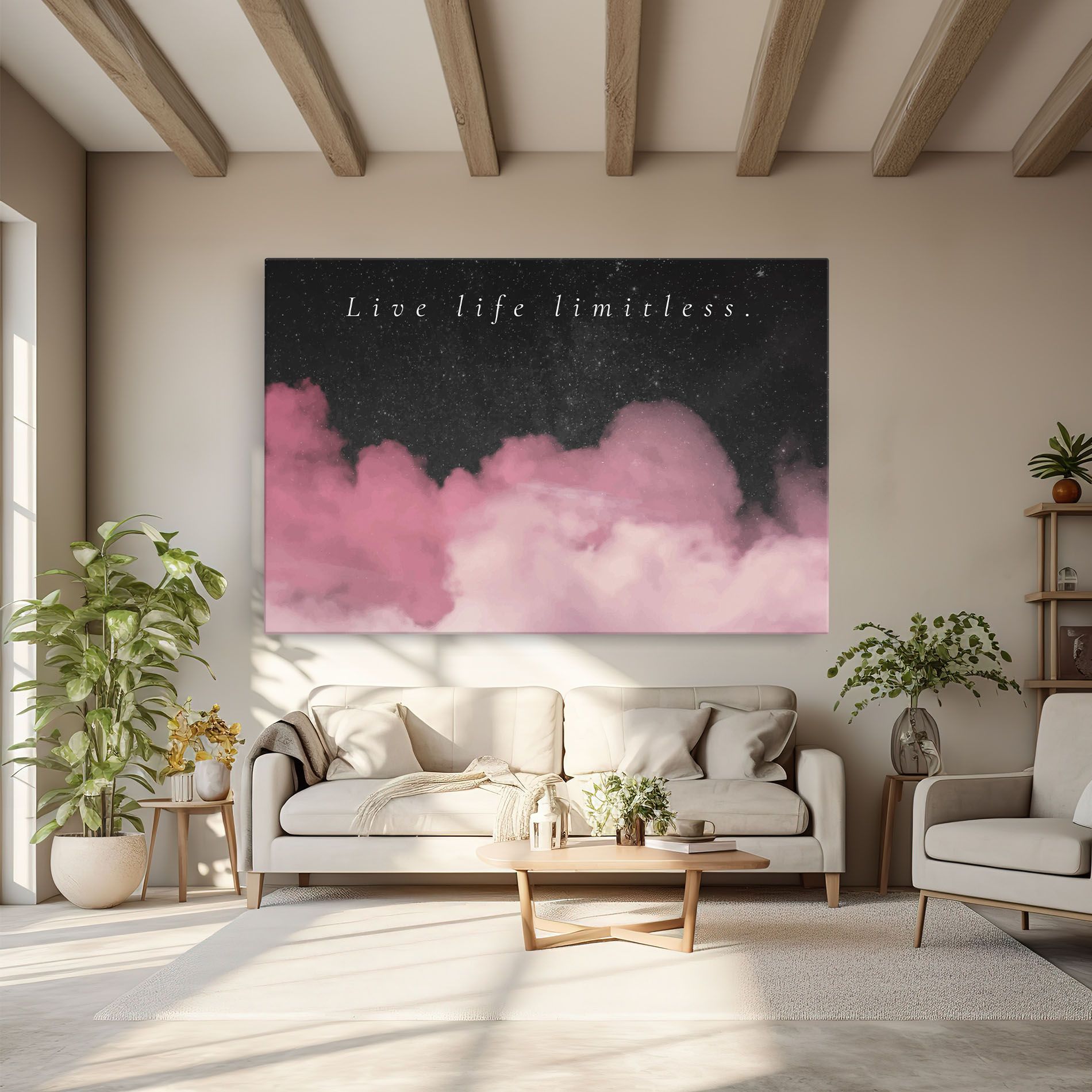 Clouds Text Pink mockup 6