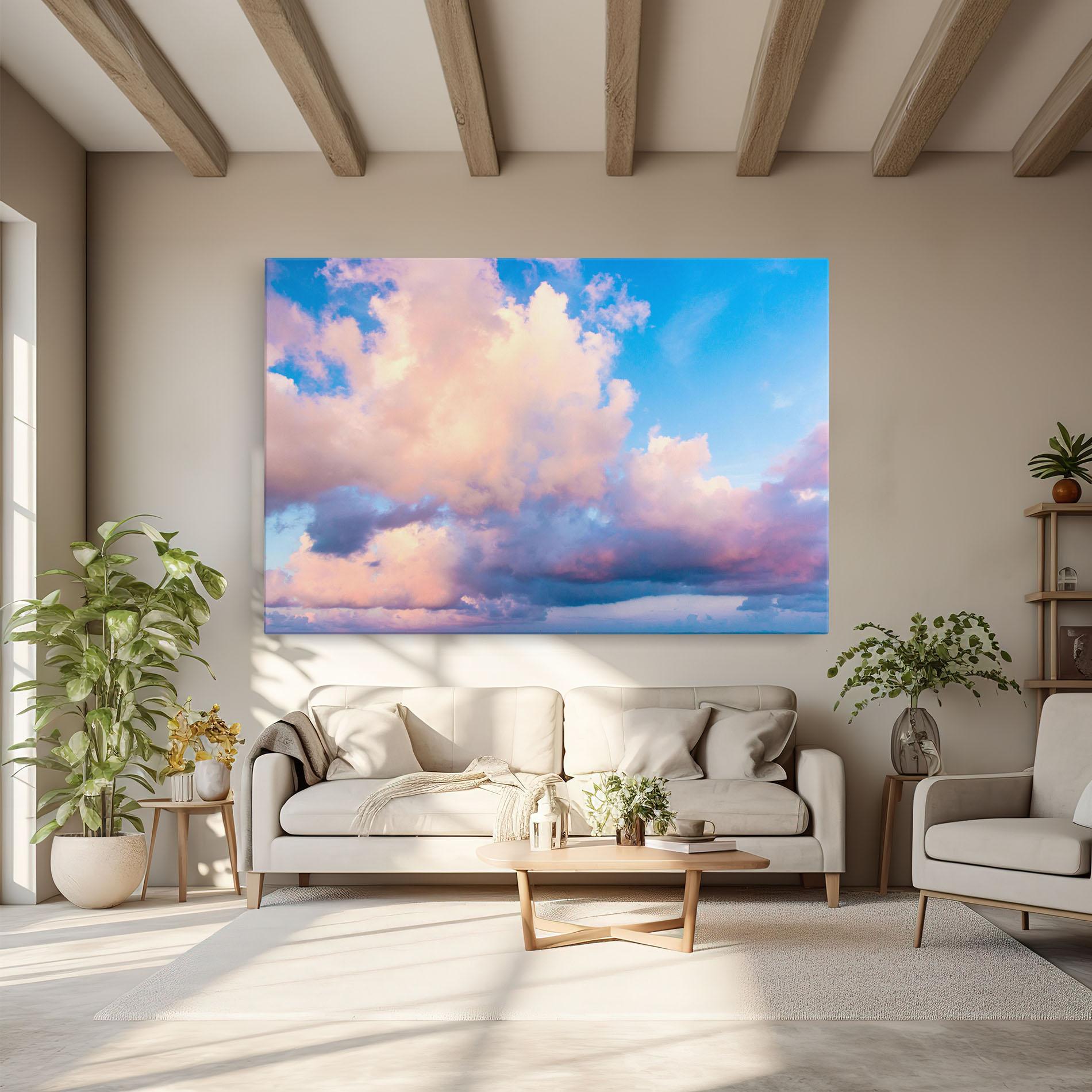 Leinwandbild Dreamy Pink Clouds mockup 6