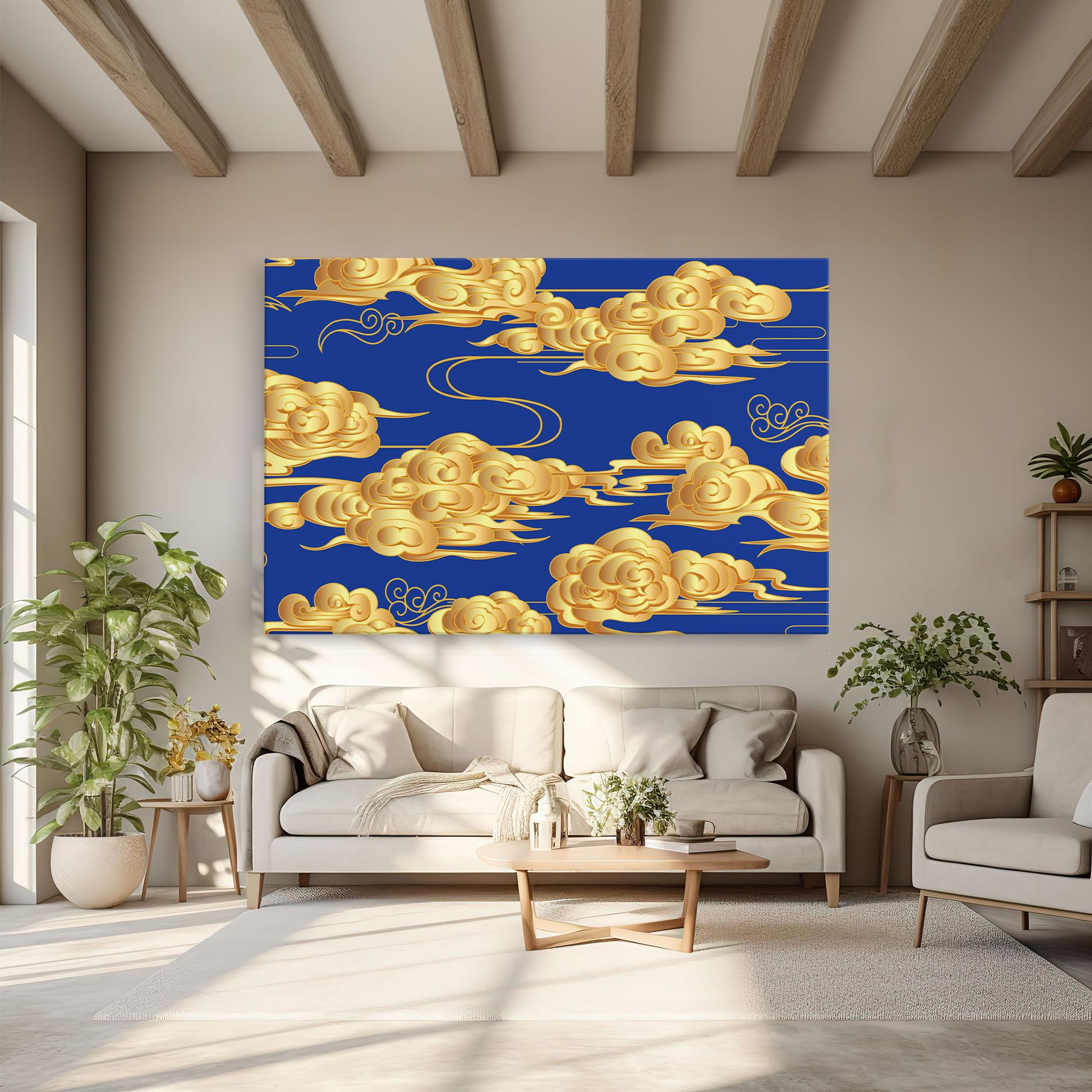 Leinwandbild Gold Clouds mockup 6